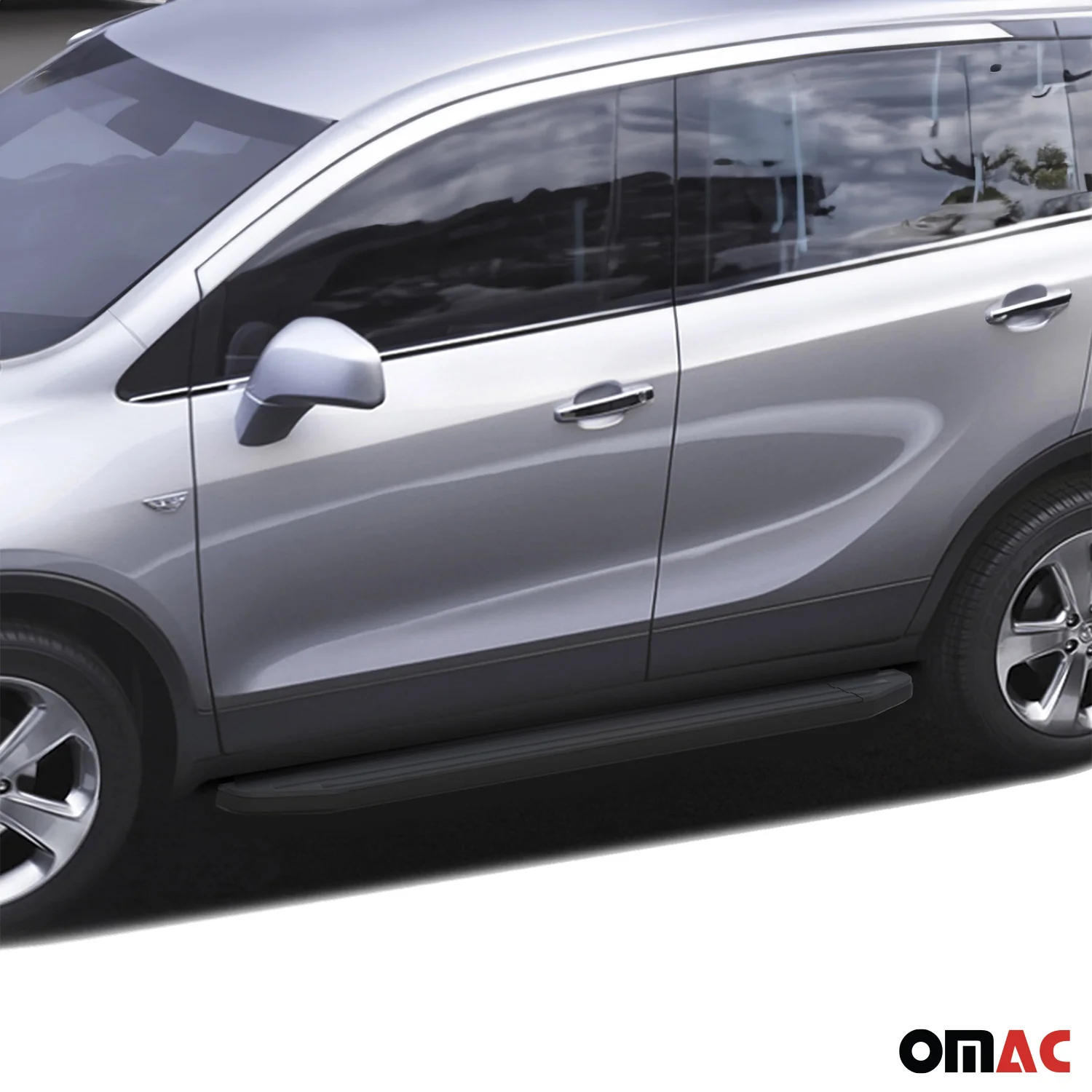 Trittbretter Seitenschweller für Opel Mokka 2012-2016 Alu Schwarz ABE - Image 3