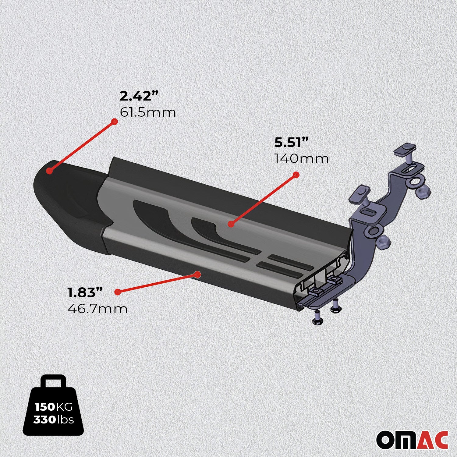 Trittbretter Seitenschweller für Peugeot Partner 2018-2026 Van L2 Silber Schwarz - Image 8
