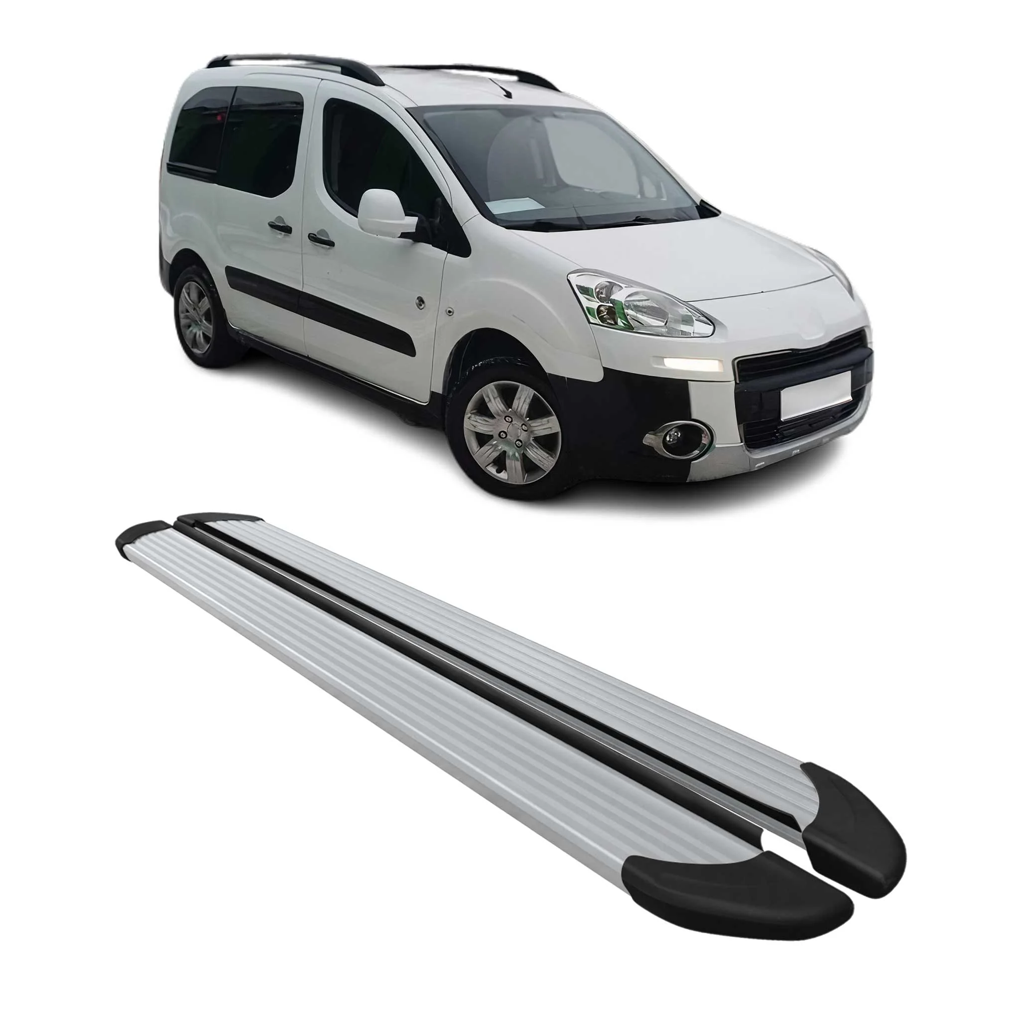 Seitenschweller Trittbretter Schweller für Peugeot Partner Tepee 2008-2018 Alu