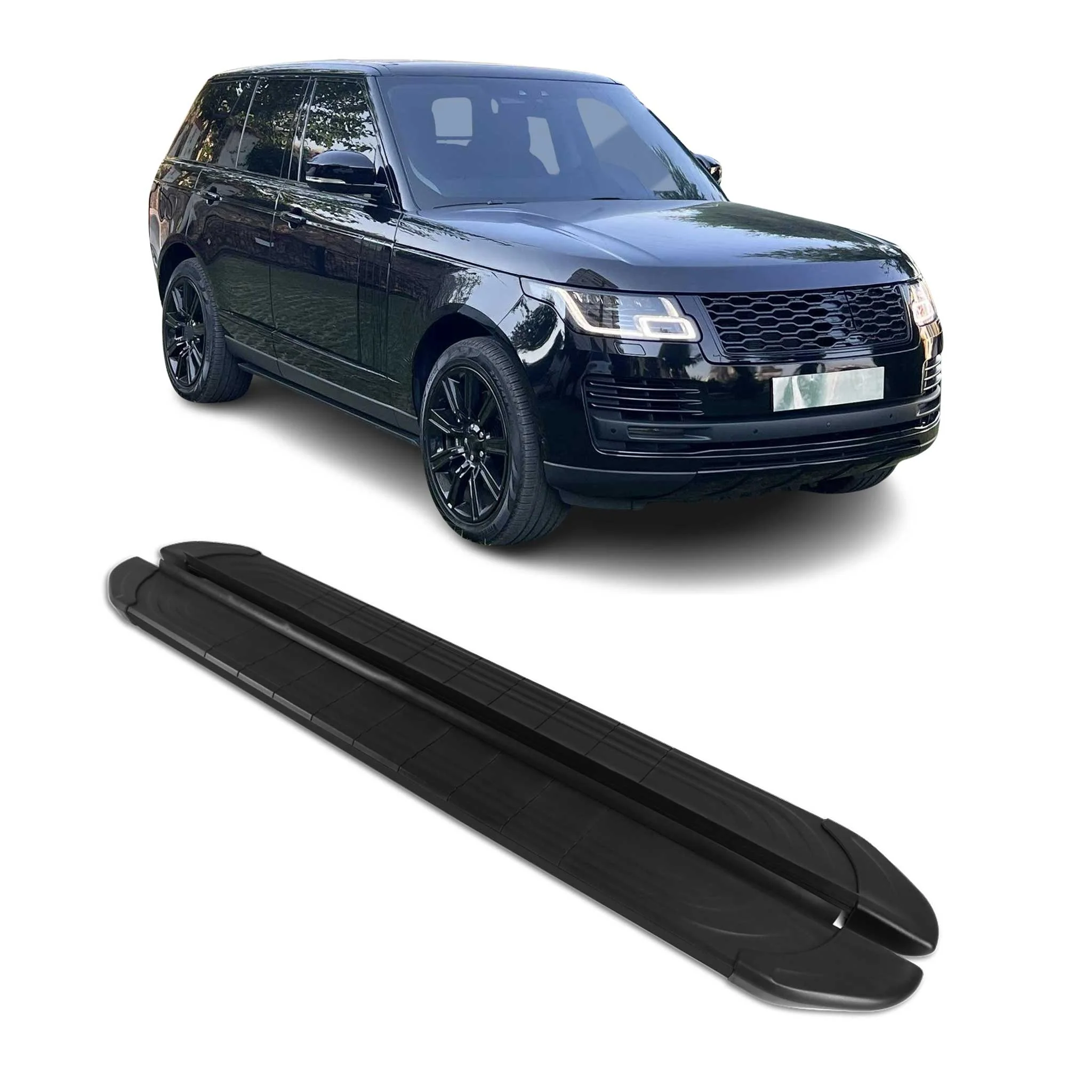 Trittbretter Seitenschweller für Range Rover IV Vogue 2012-21 L1 SWB Alu Schwarz