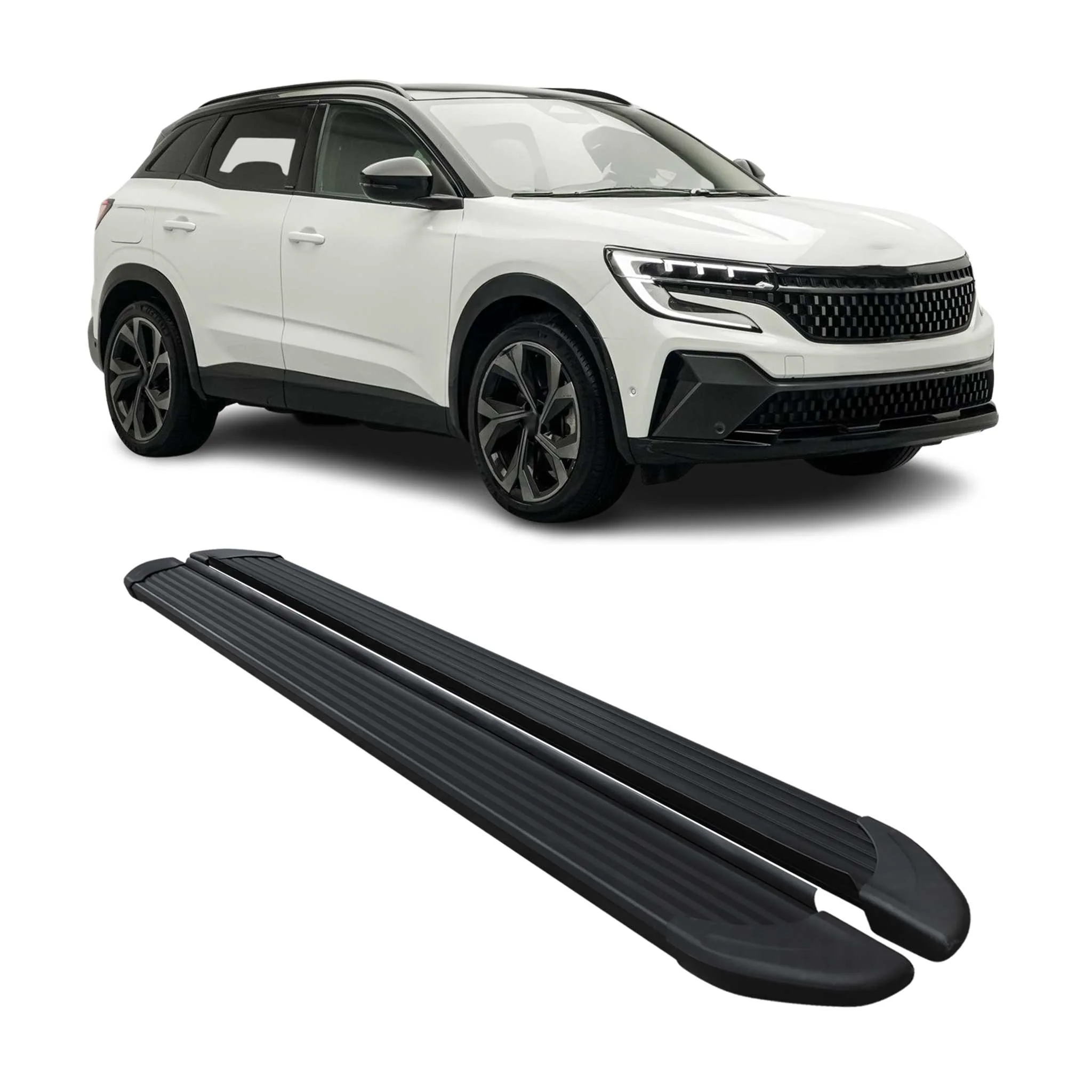Trittbretter Seitenschweller für Renault Austral 2022-2026 Aluminium Schwarz 2x