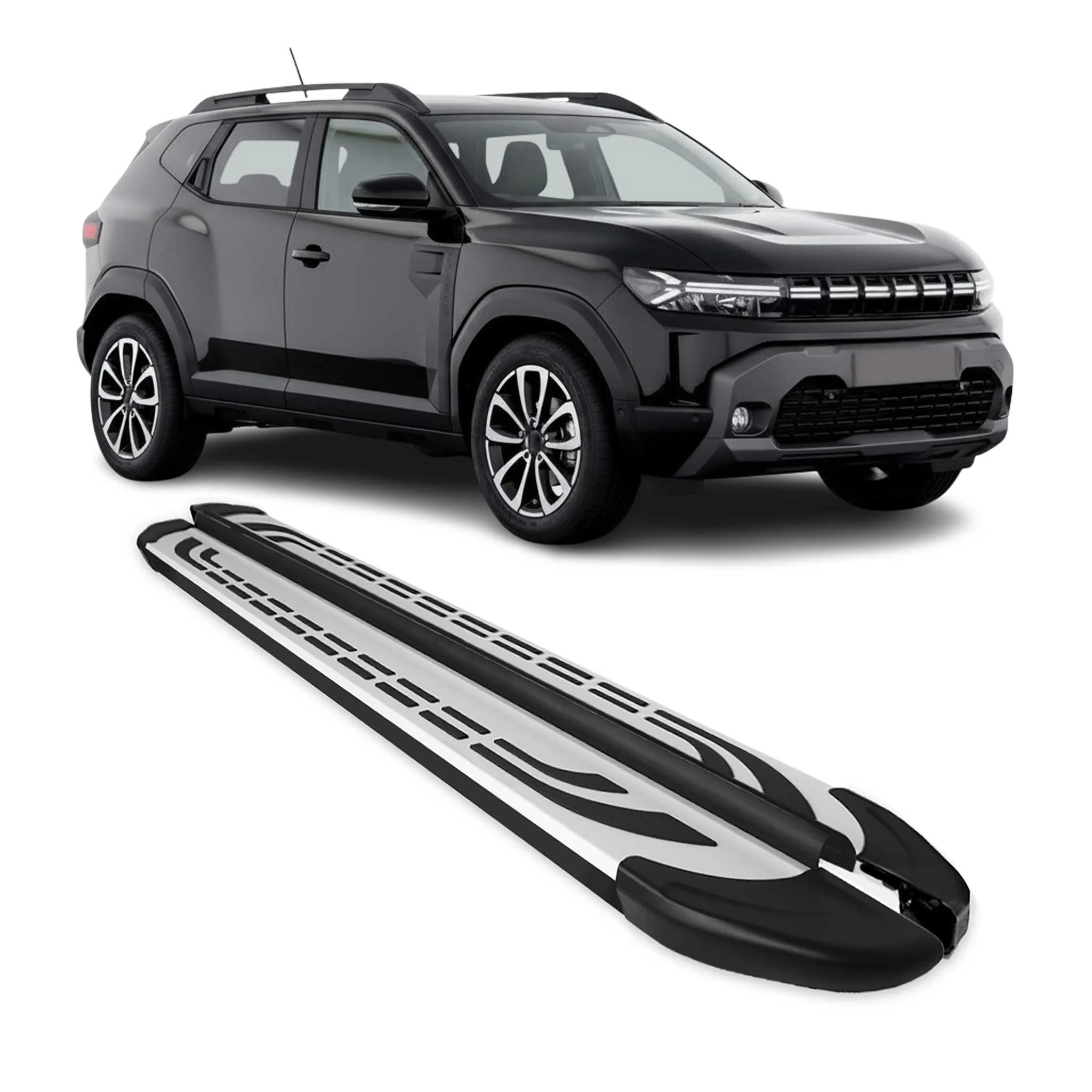 Trittbretter Seitenschweller für Renault Duster /Dacia Duster 2024-2026 Schwarz
