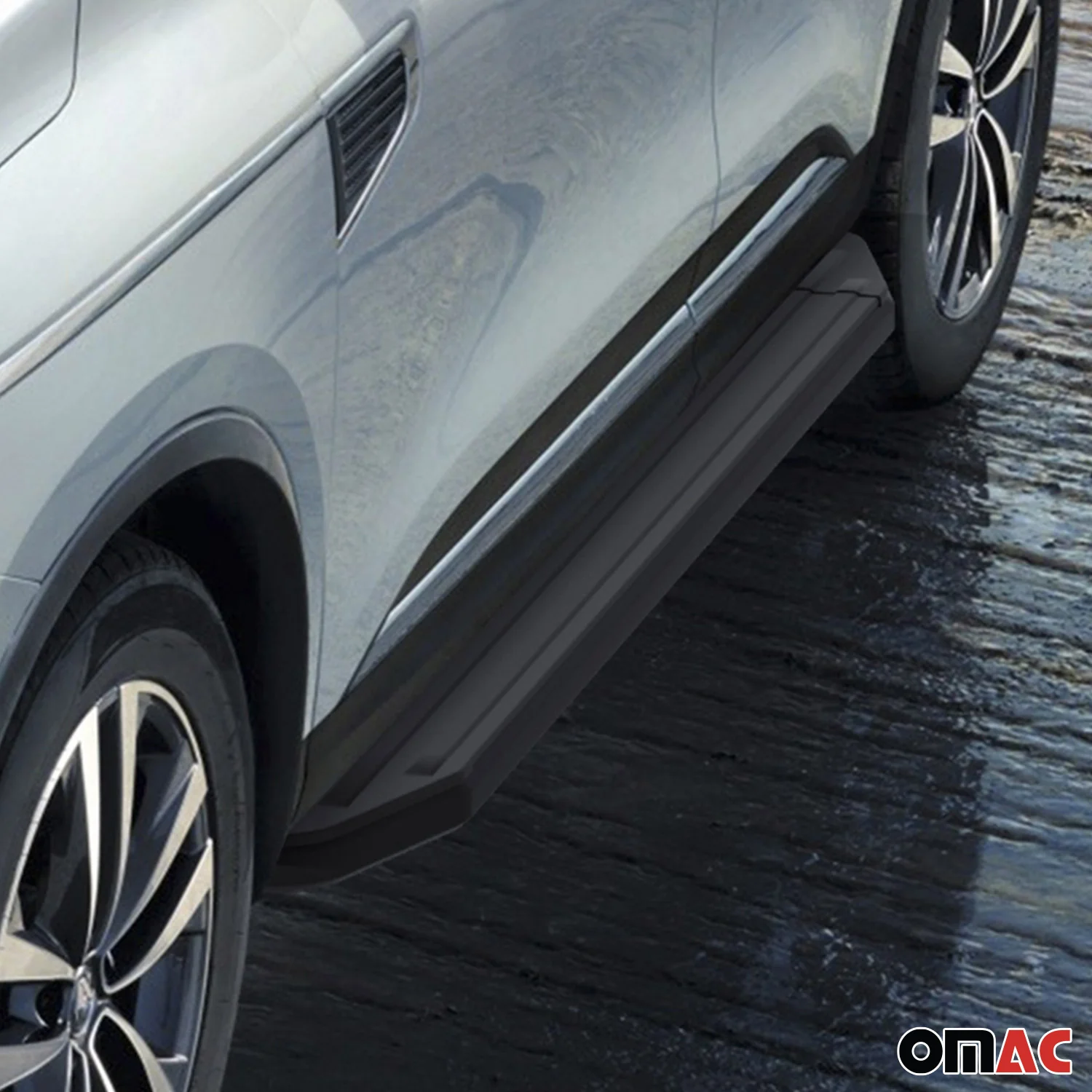 Trittbretter Seitenschweller für Renault Koleos 2016-2024 ABE Schwarz Alu - Image 6
