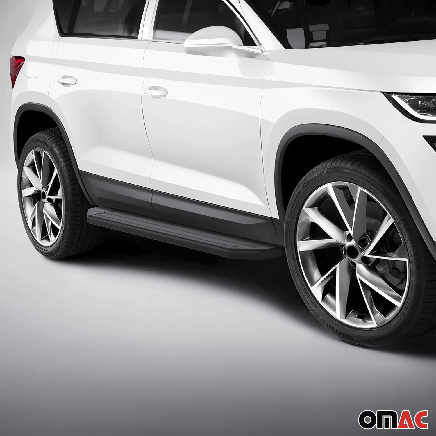 Trittbretter Seitenschweller für Skoda Kodiaq 2017-2024 Alu Schwarz ABE - Image 3