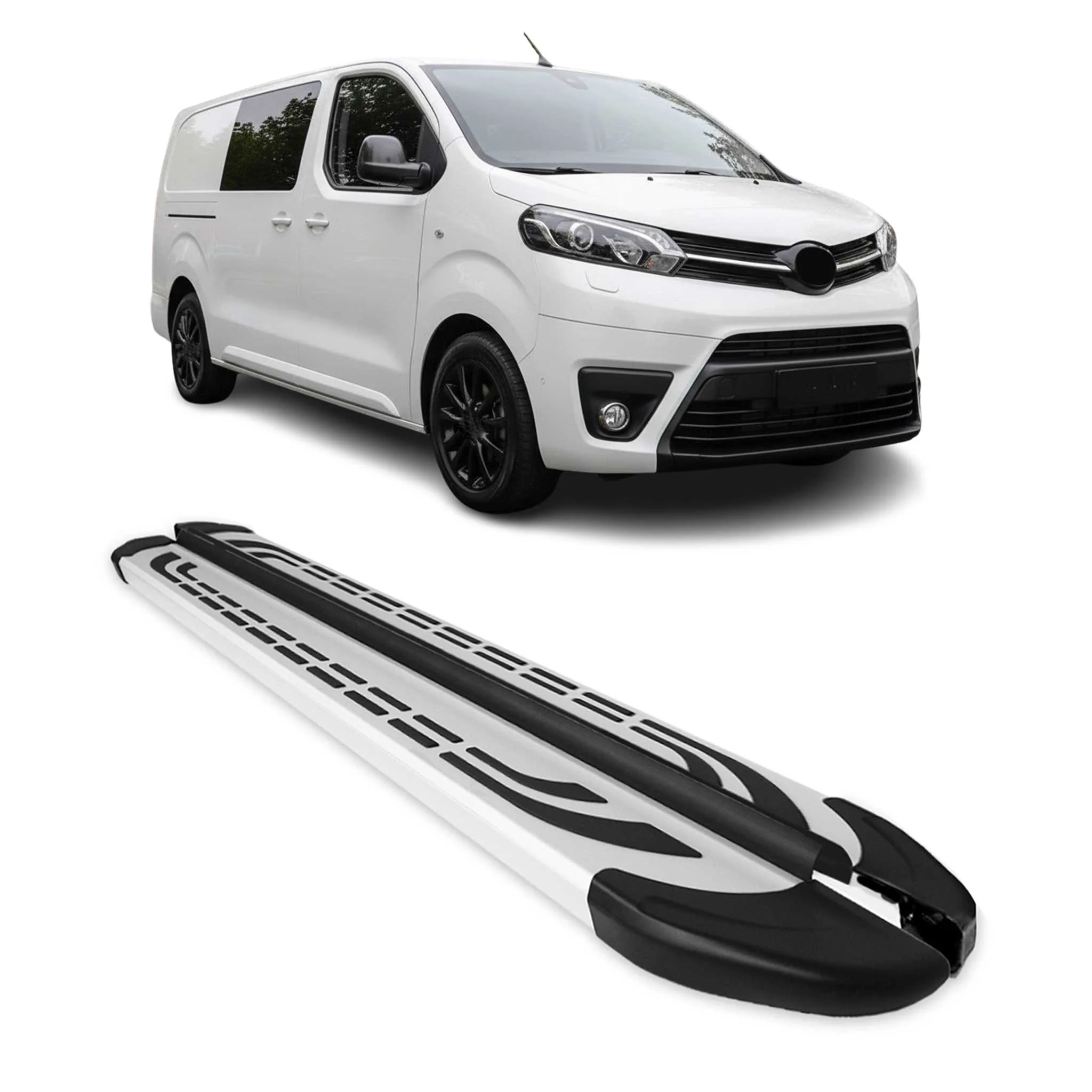 Trittbretter Seitenschweller für Toyota Proace 2016-2026 L2 L3 Langer Alu