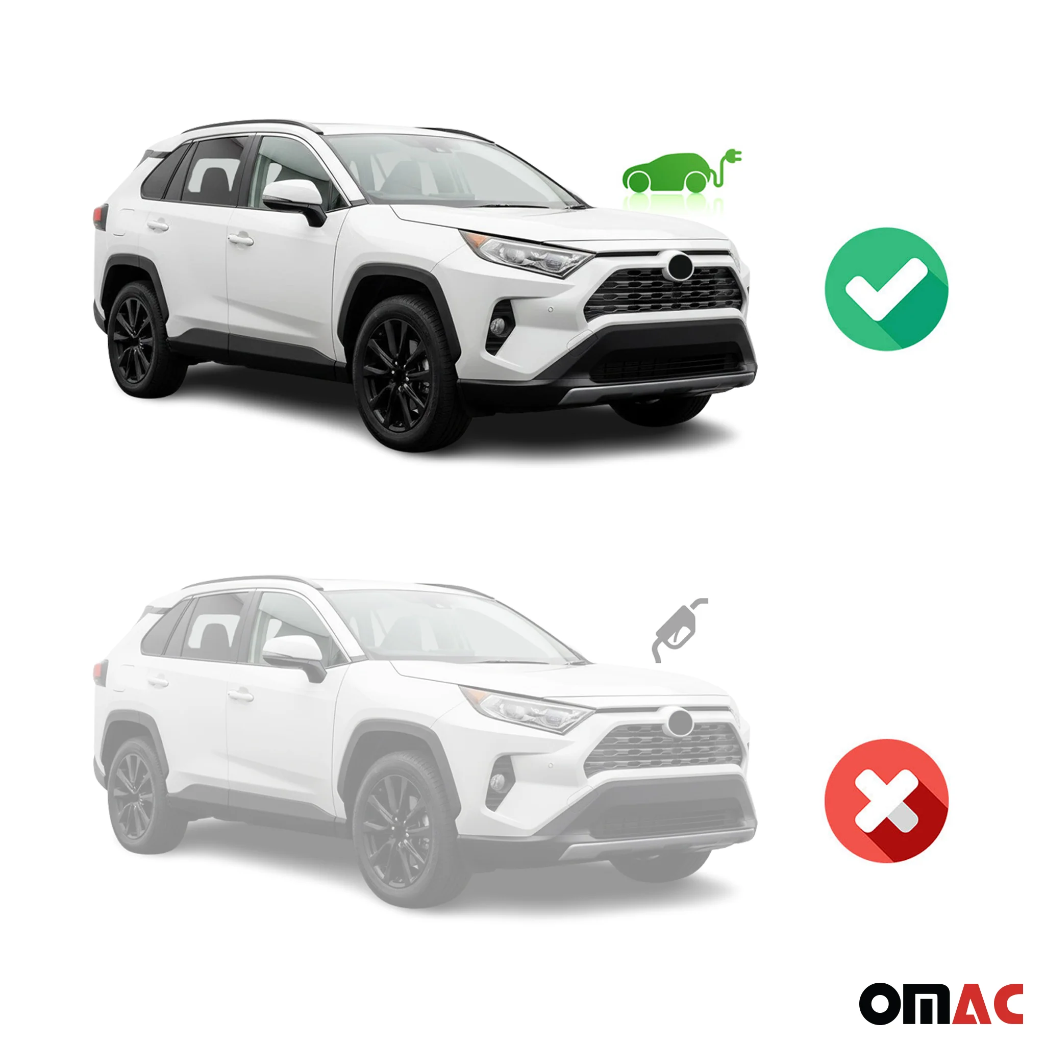 Trittbretter Seitenschweller für Toyota RAV4 Hybrid 2019-2025 Silber 2 tlg - Image 3