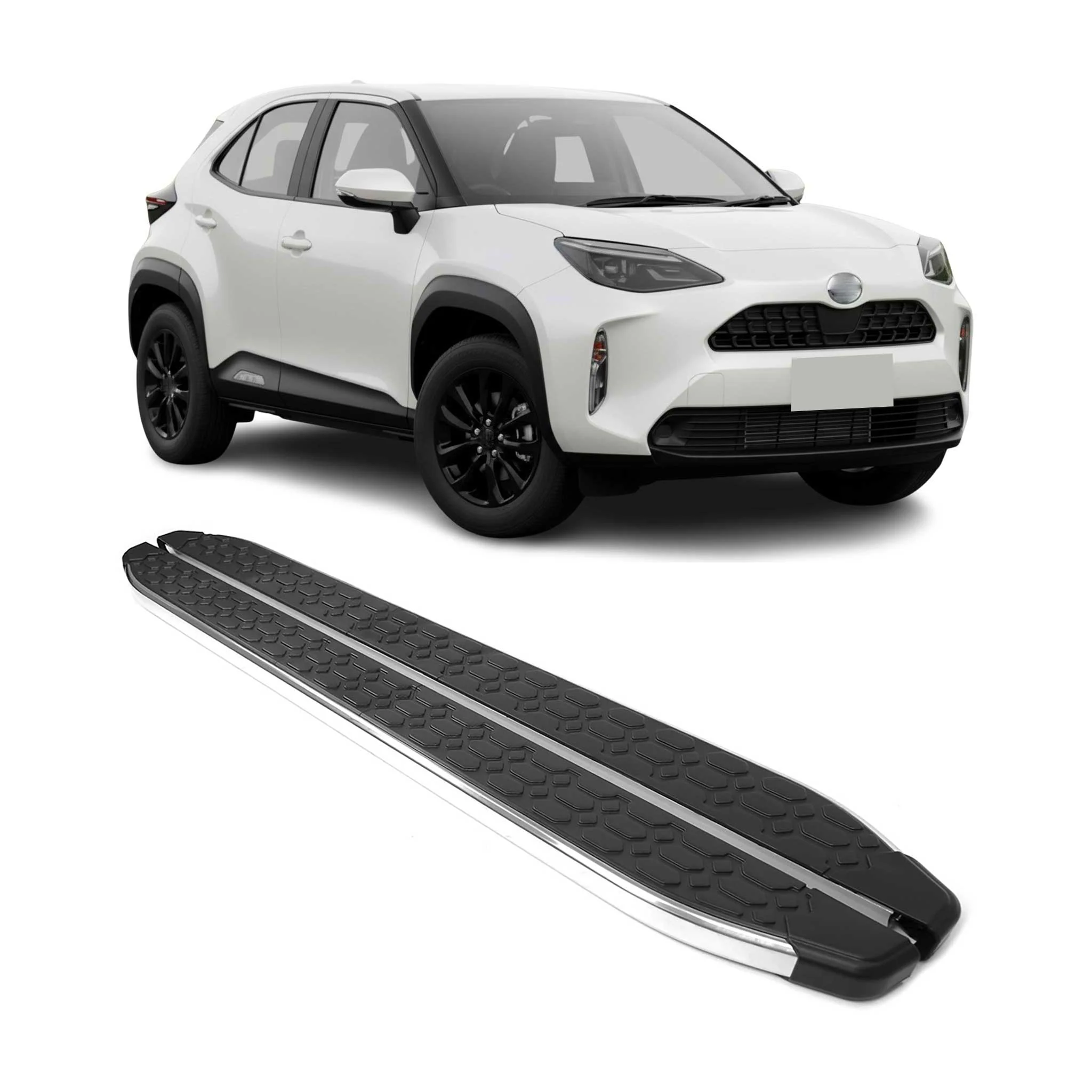 Trittbretter Seitenschweller für Toyota Yaris Cross 2021-2026 Edelstahl Chrom 2x