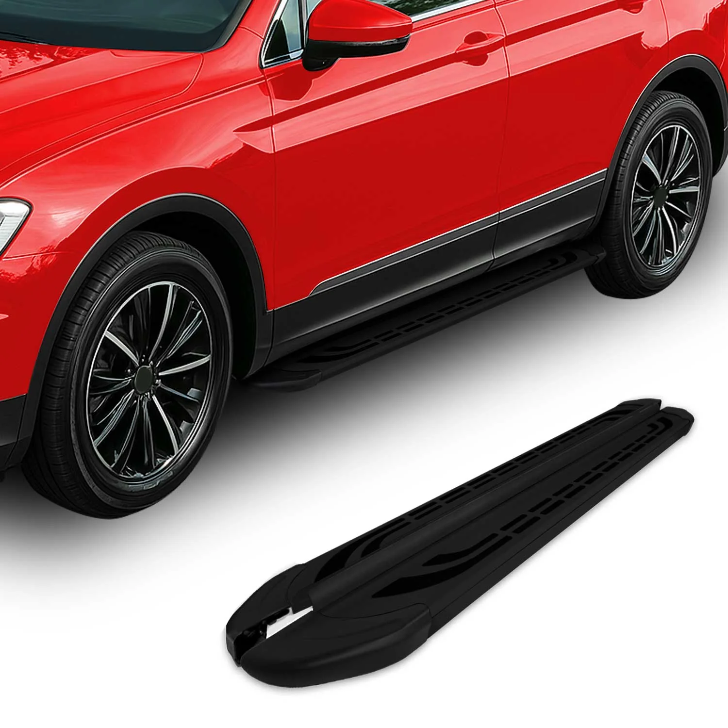 Trittbretter Seitenschweller für VW Tiguan mk3 2024-2026 Schwarz Alu 2tlg - Image 2