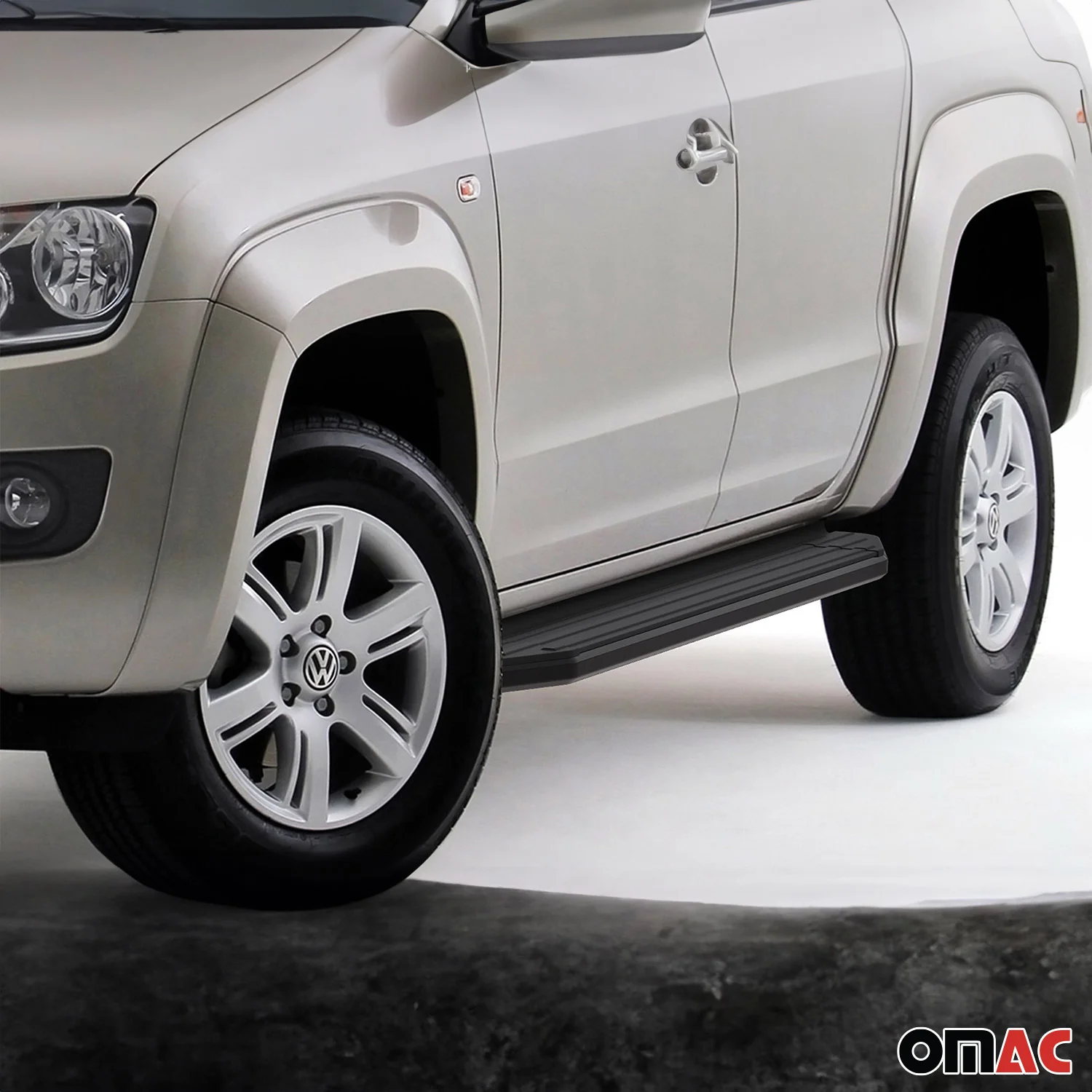 Trittbretter Seitenschweller für VW Amarok 2010-2016 Alu Schwarz ABE - Image 3