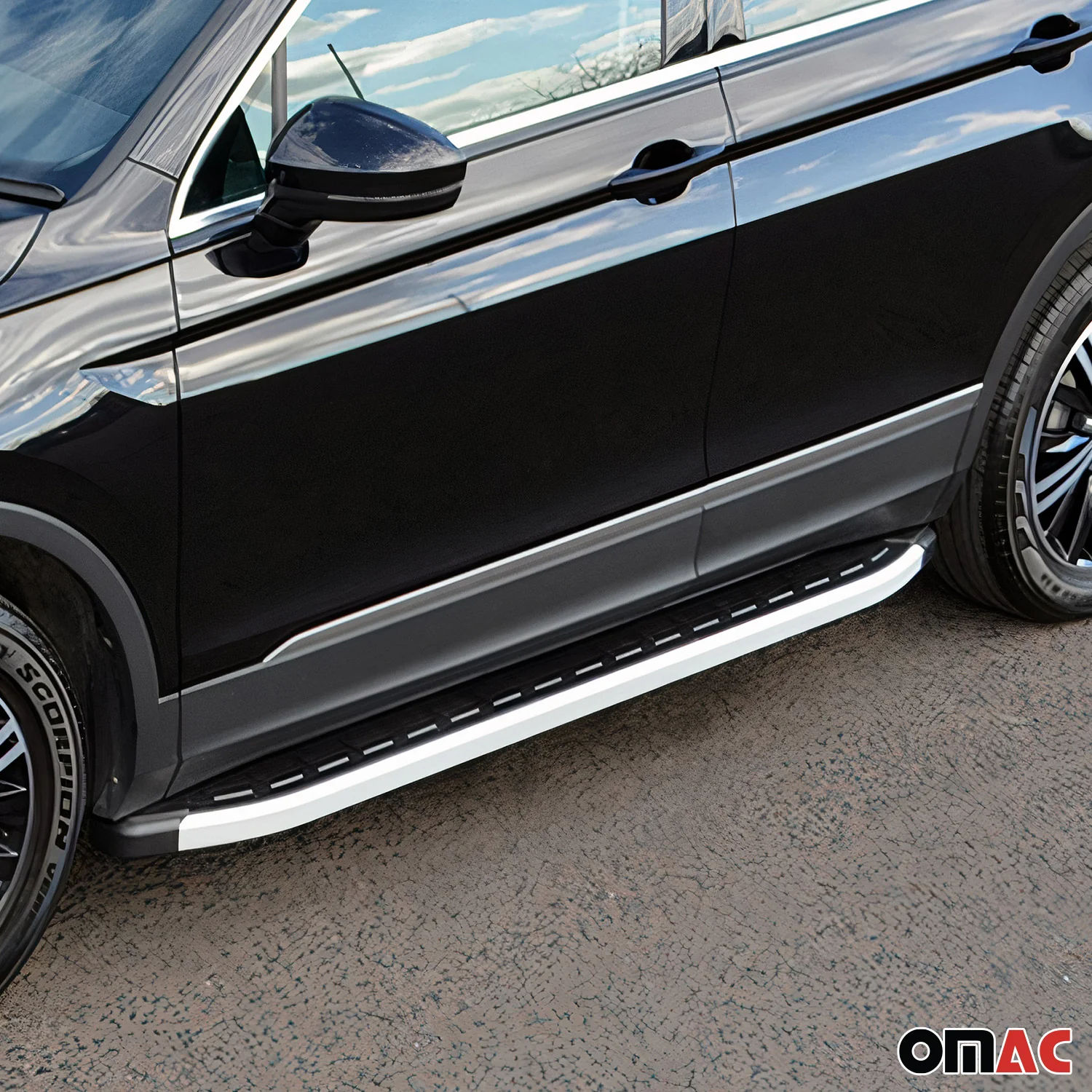Seitenbretter Trittbretter für Ford Connect 2008-2018 L2 Langer Alu Schwarz - Image 9