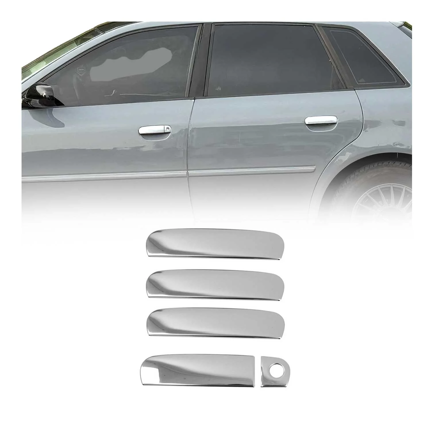 Chrom Türgriff Blende für Audi A8 1997-2003 Edelstahl 5tlg