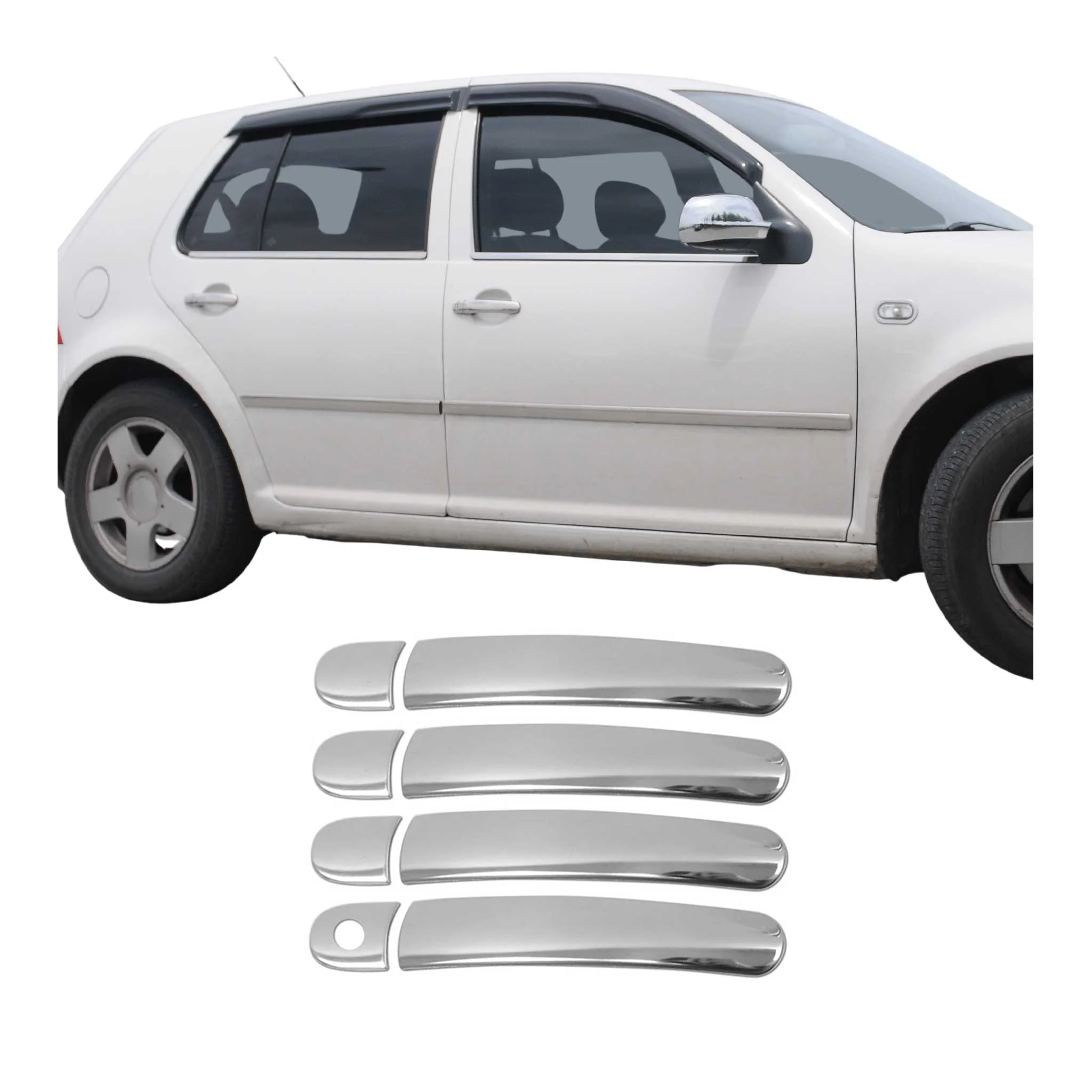 Chrom Türgriff Blende für VW Polo 2002-2009 Edelstahl 8tlg
