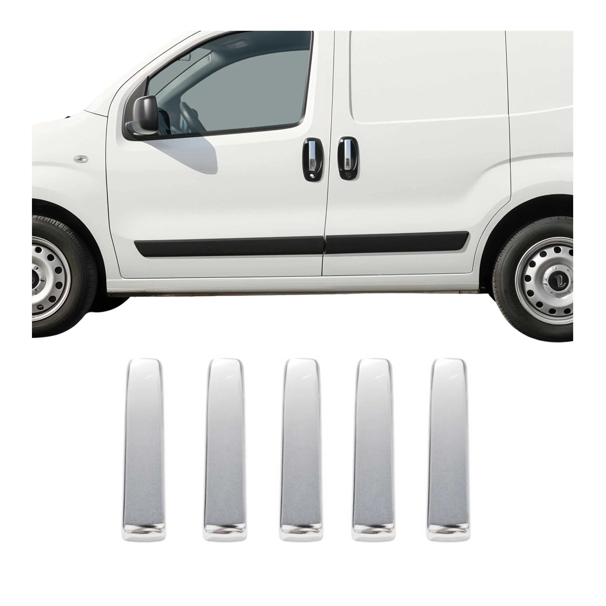 Chrom Türgriff Blende für Citroen Nemo 2008-2021 5-Tür Edelstahl 5tlg