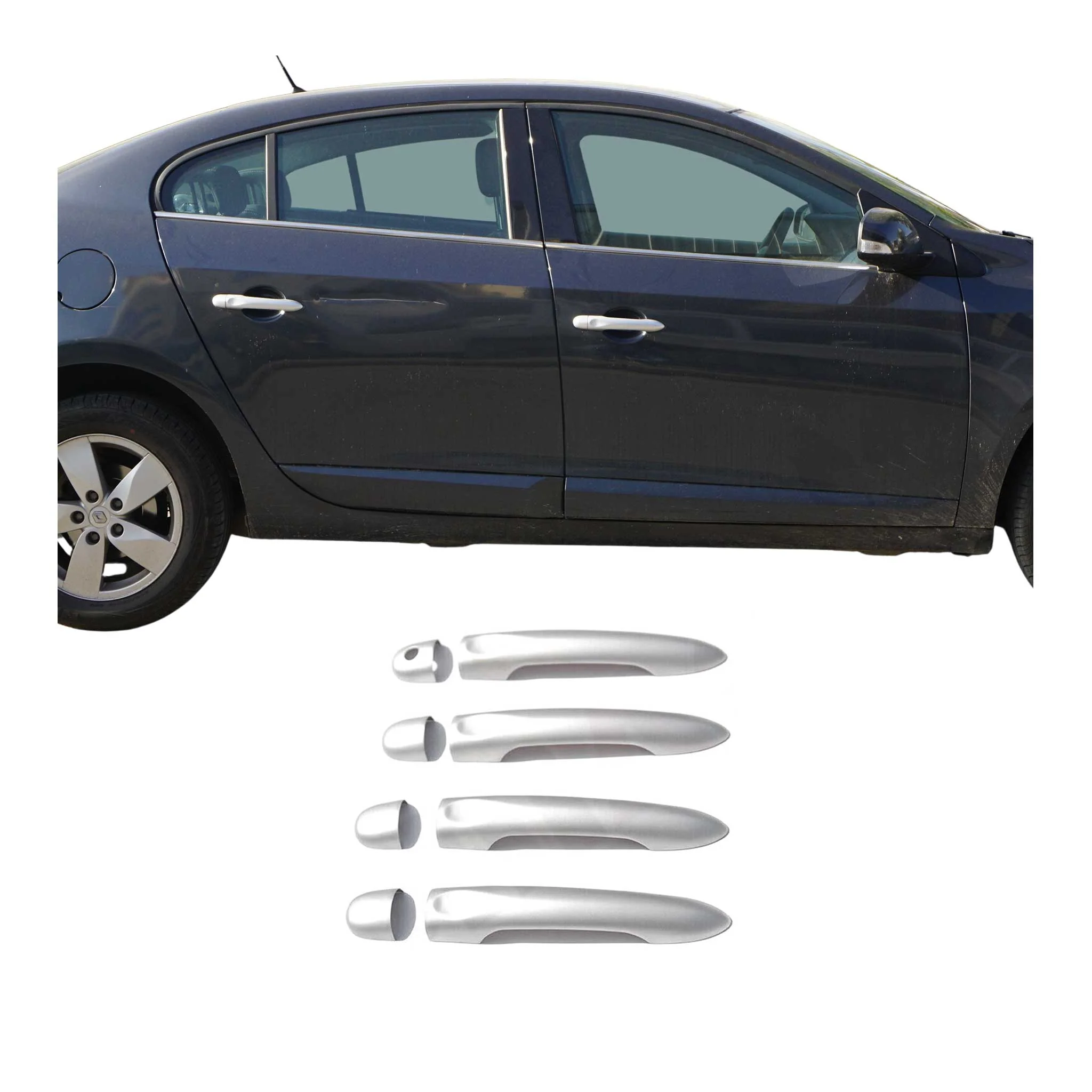 Chrom Türgriff Blende für Renault Fluence 2010-2021 4-Tür Edelstahl 8tlg