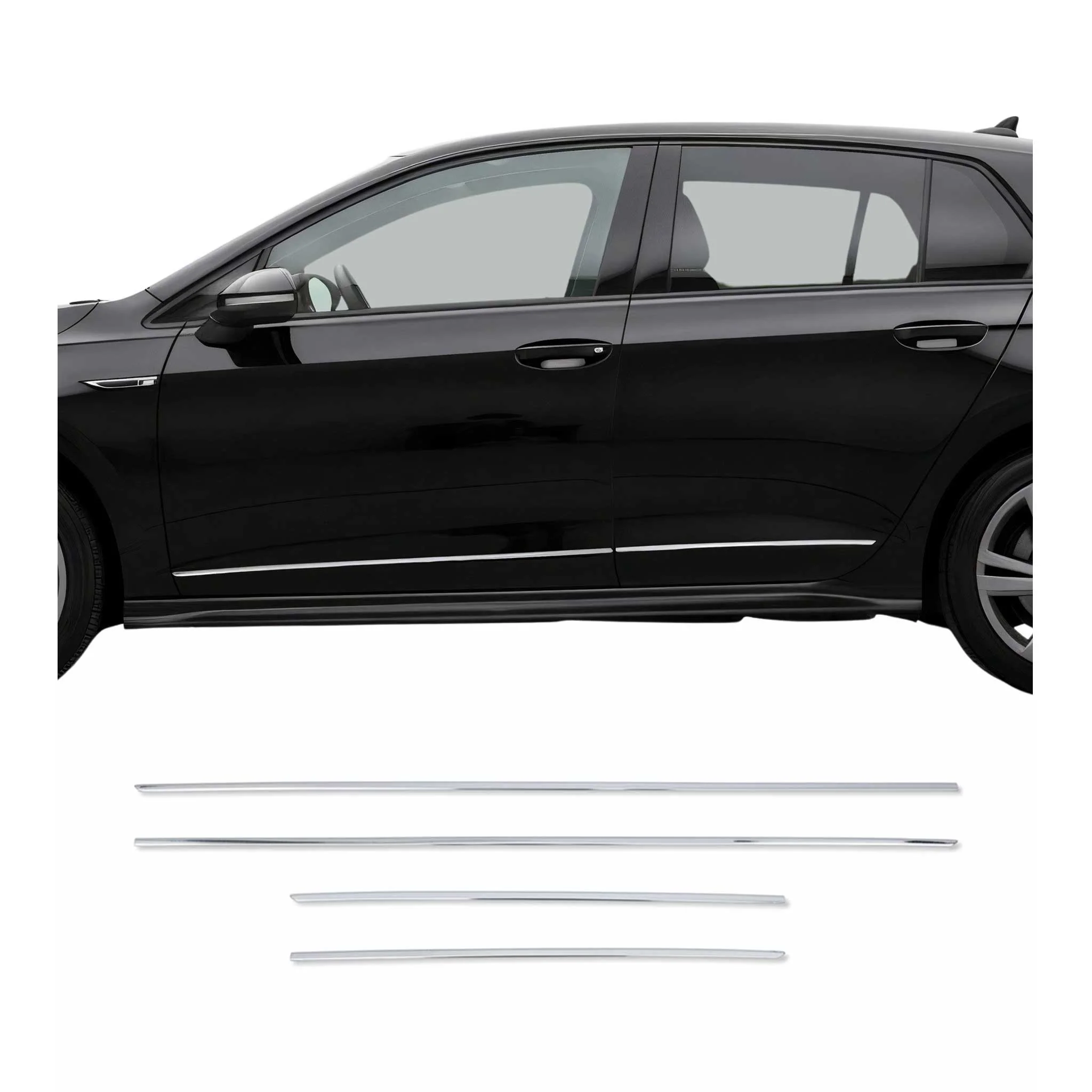 Seitentürleiste Türleisten Türschutzleisten für VW Golf 8 2019-2024 Edelstahl 4x