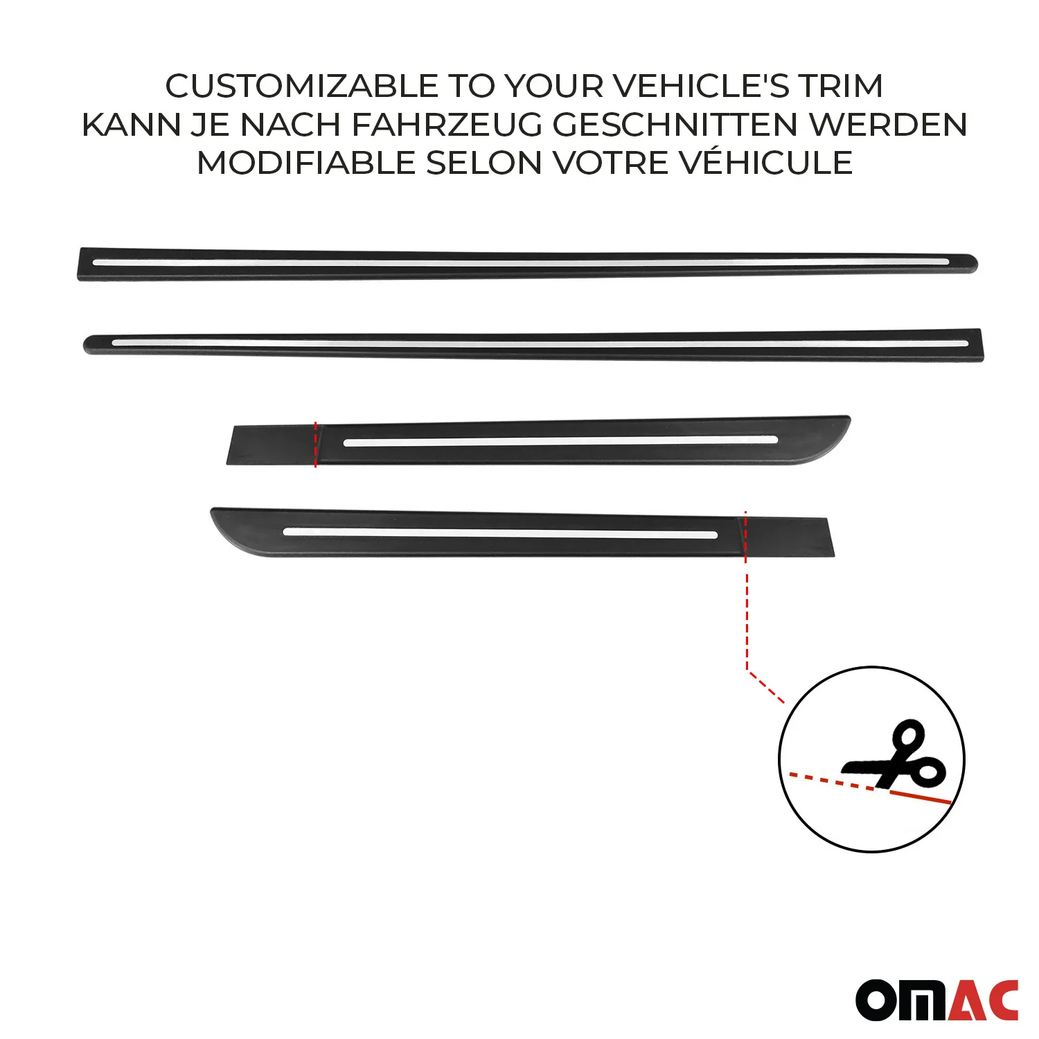 Seitentürleiste Türleisten Türschutzleisten für Subaru XV ABS Chrom Schwarz 4x - Image 6