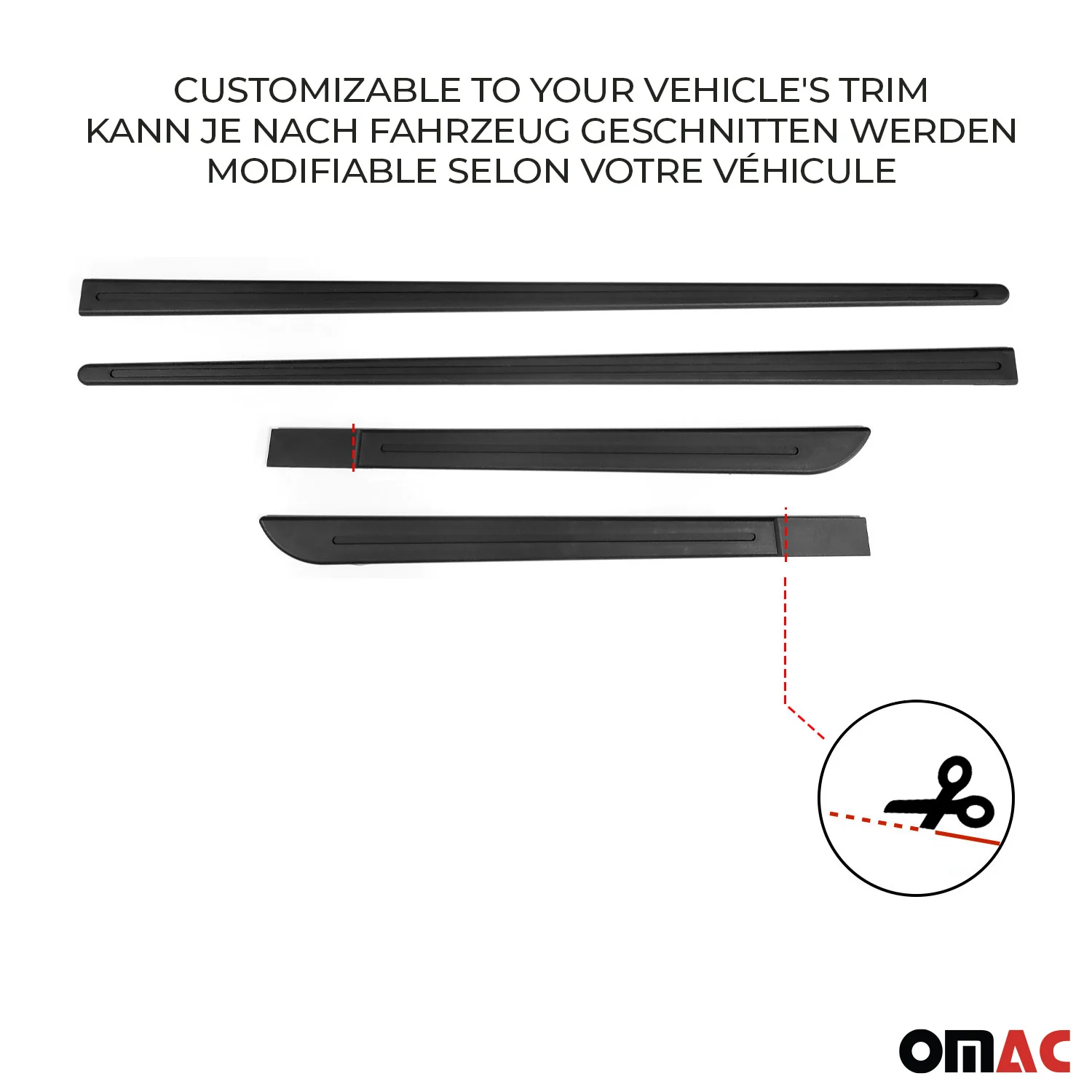 Seitentürleiste Türleisten Türschutzleisten für Citroen C3 ABS Matt Schwarz 4x - Image 6
