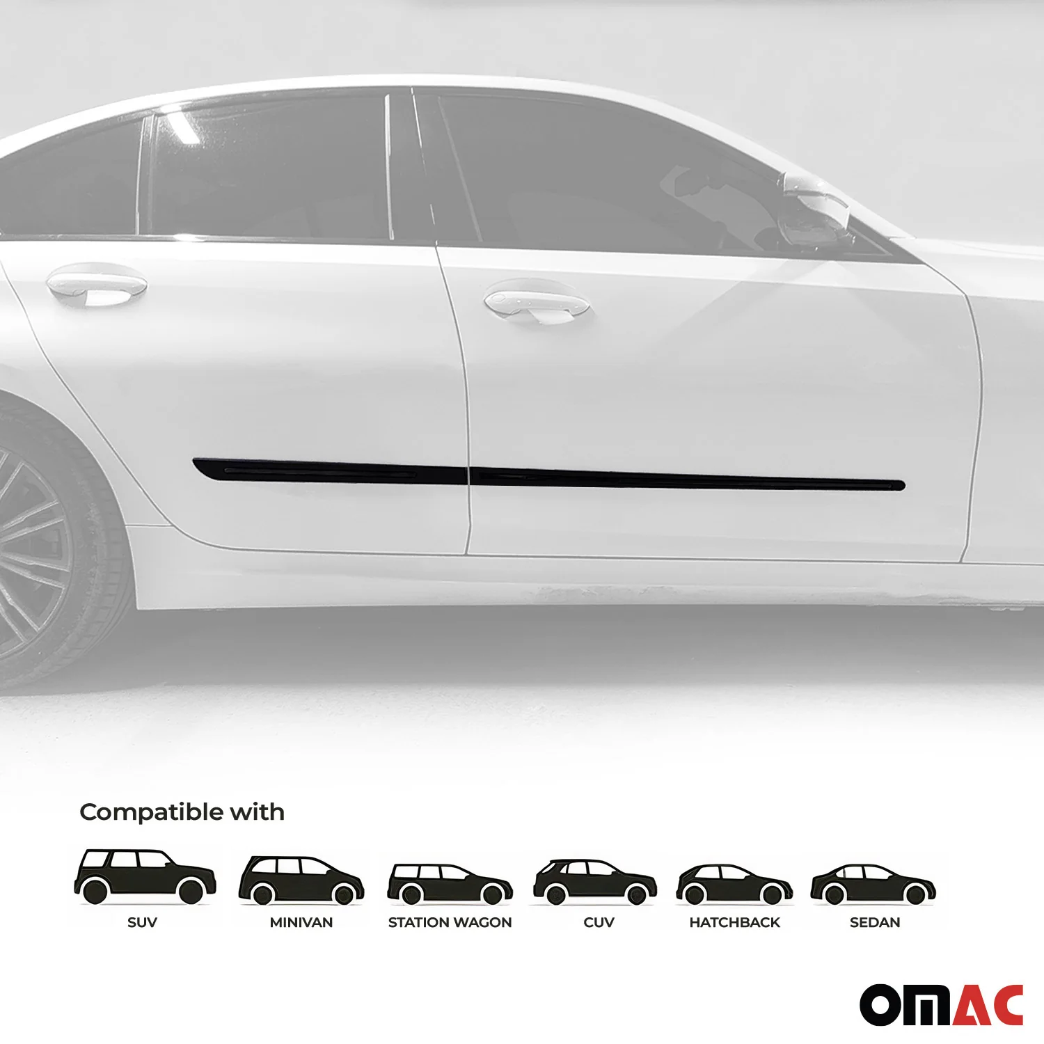 Seitentürleiste Türleisten Türschutzleisten für Skoda Fabia ABS Matt Schwarz 4x - Image 7