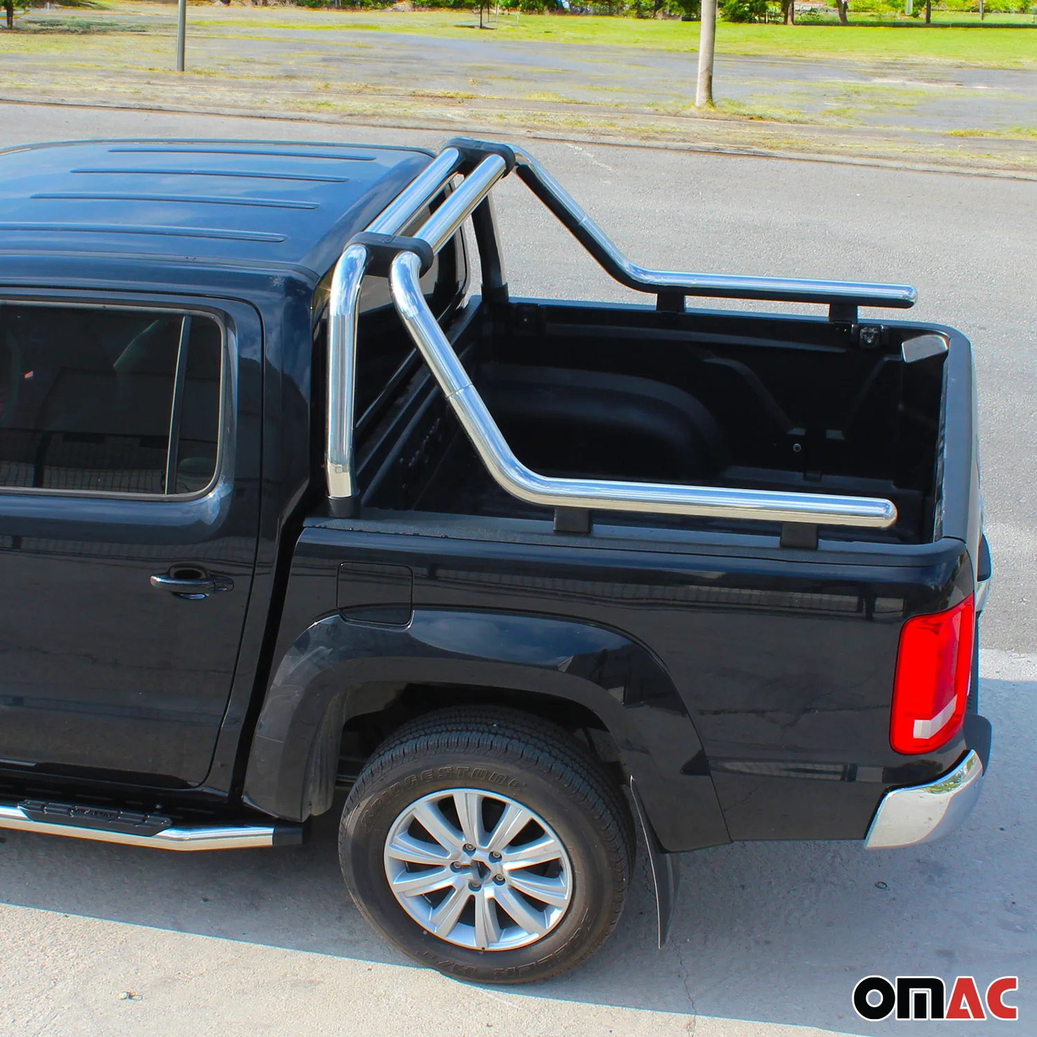 Überrollbügel Rollbar für VW Amarok Gefärbten Stahl Edelstahl Silber 1tlg - Image 8