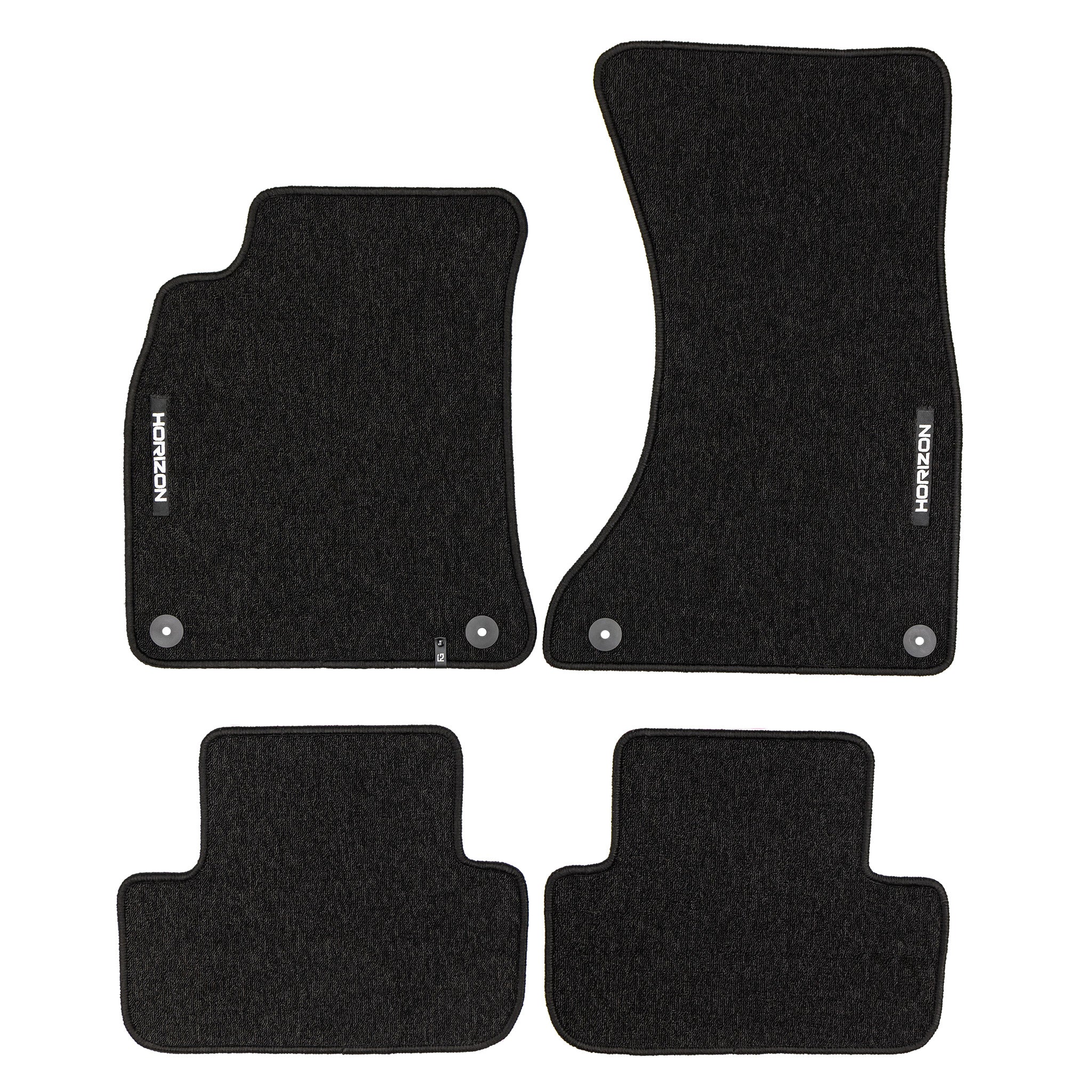 Velours Fußmatten für Audi A4 B8 2007-2015 Autoteppich Automatten Schwarz 4 tlg