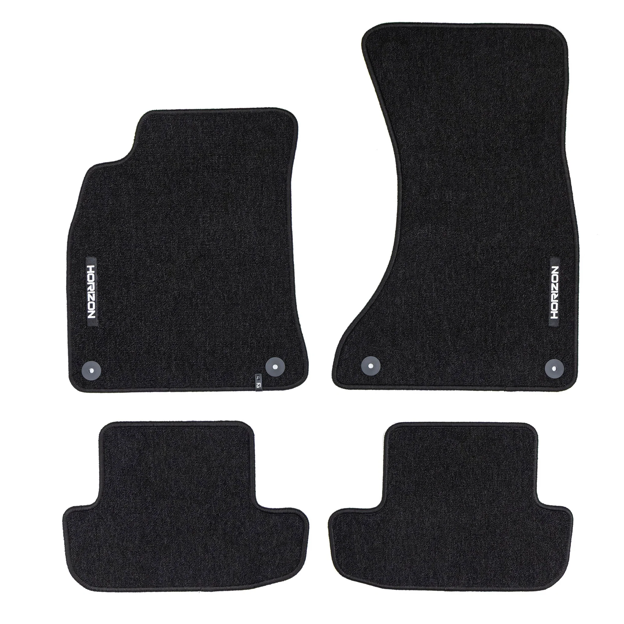 Velours Fußmatten für Audi A5 Coupe 8T 2007-2016 Autoteppich Schwarz 4 teile