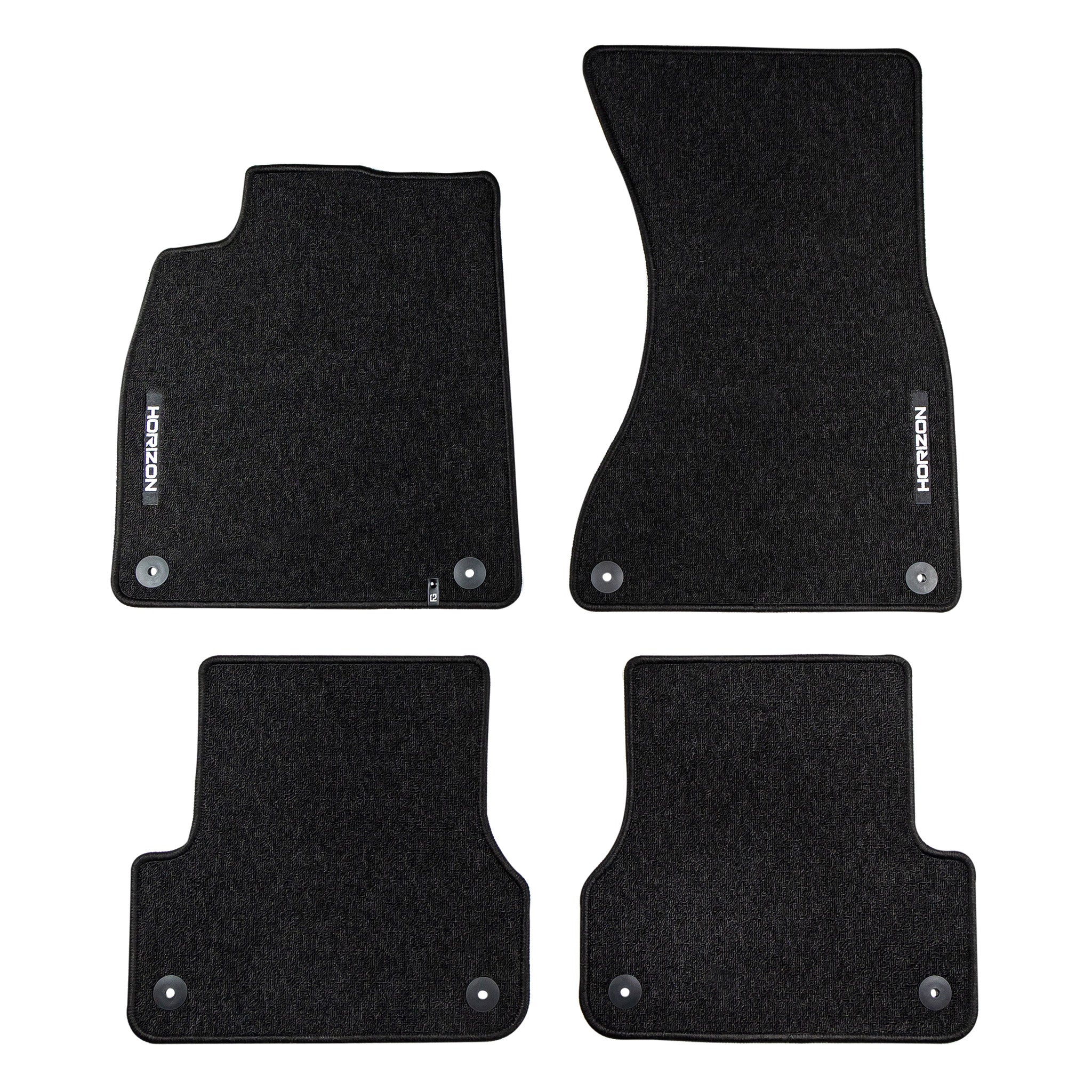 Velours Fußmatten für Audi A6 C7 2010-2018 Autoteppich Automatten Schwarz 4 tlg