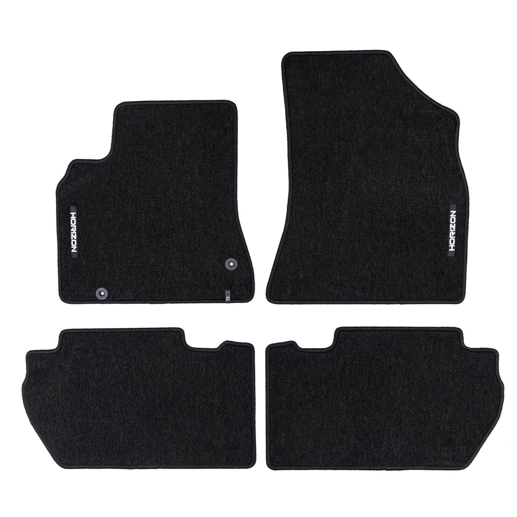 Velours Fußmatten für Citroen Berlingo III 2018-2026 5Sitze Schwarz 4 teile