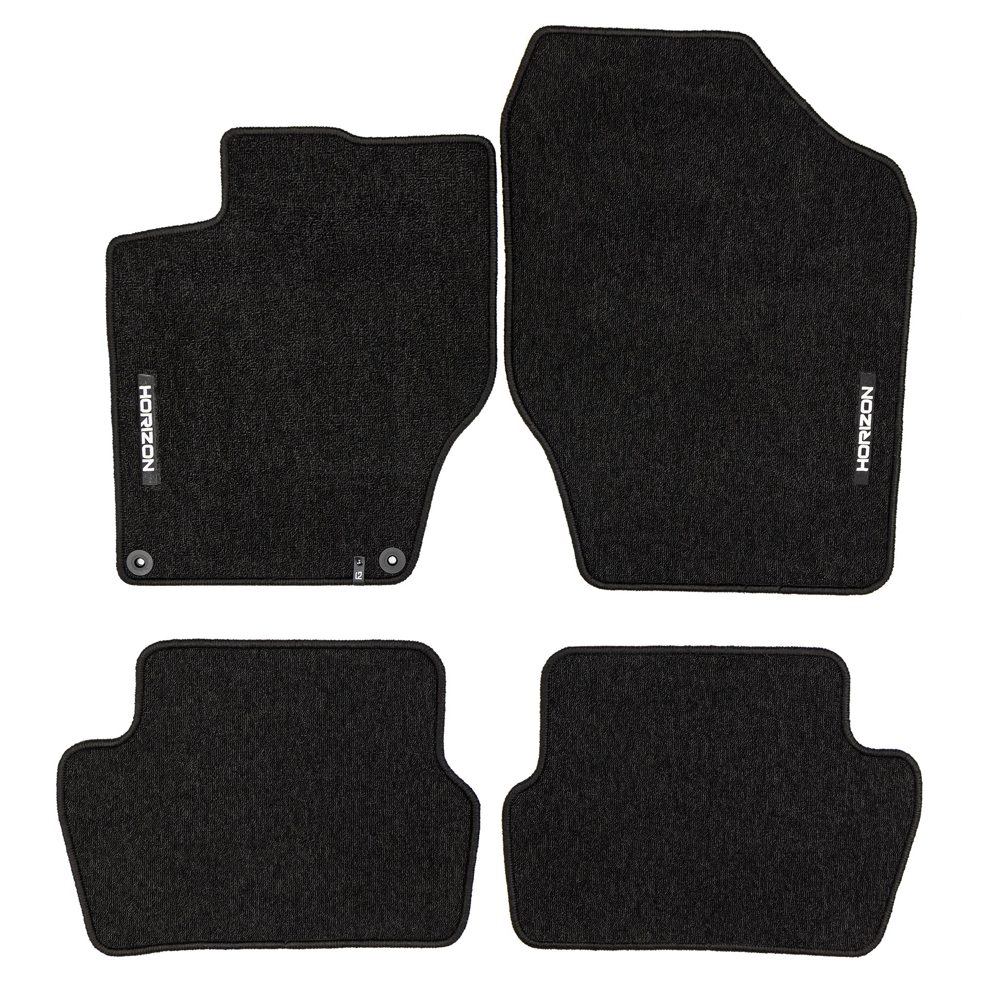 Velours Fußmatten für Citroen DS4 2011-2015 Autoteppich Automatten Schwarz 4 tlg
