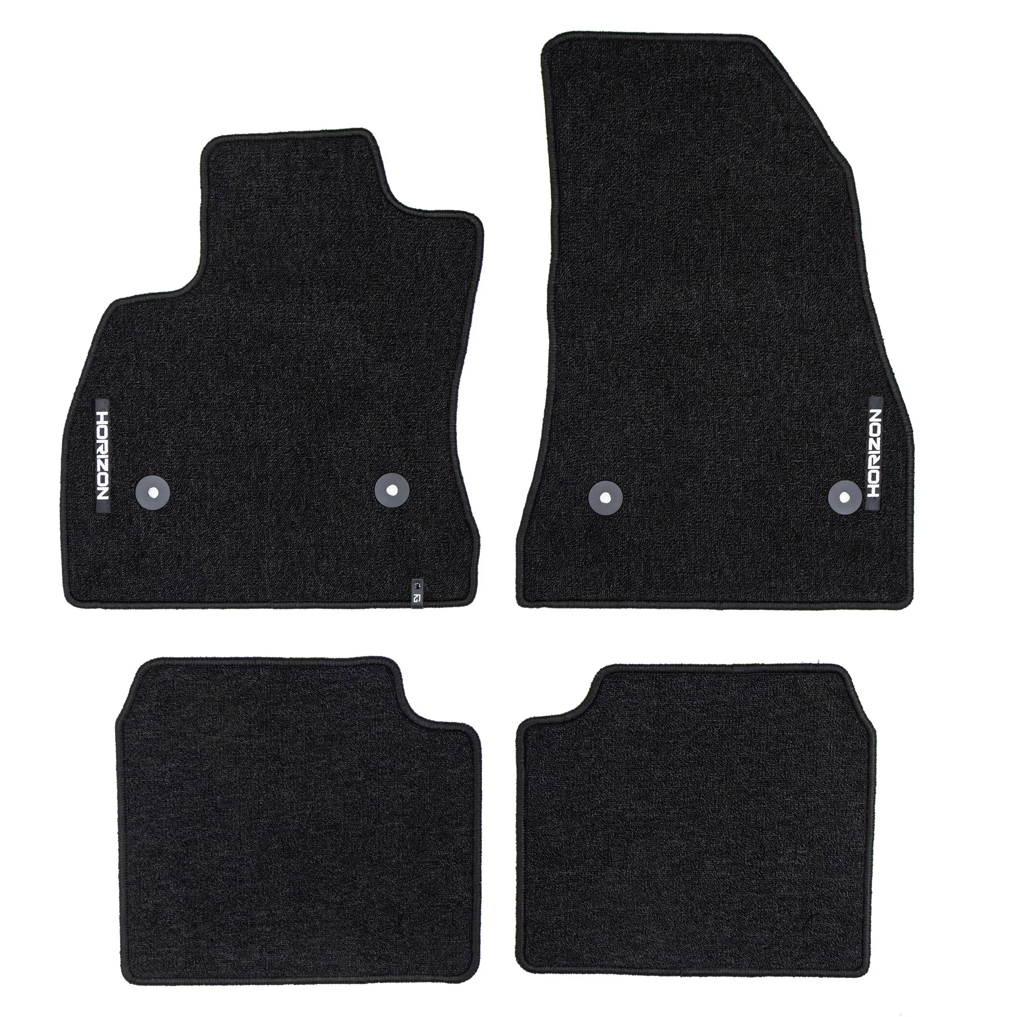 Velours Fußmatten für Fiat 500L 2012-2022 Autoteppich Automatten Schwarz 4 tlg
