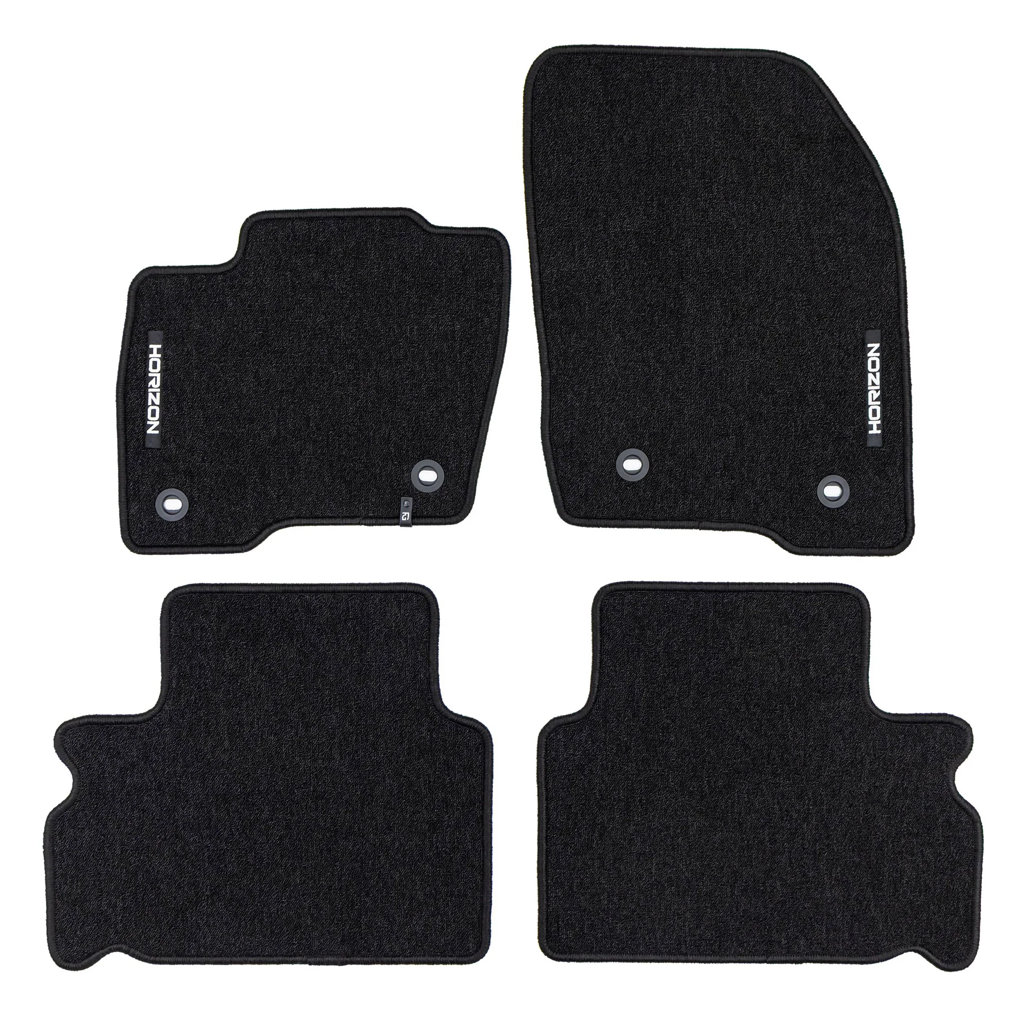 Velours Fußmatten für Ford Galaxy II 2006-2015 / S-Max I 2006-2014 Schwarz 4 tlg