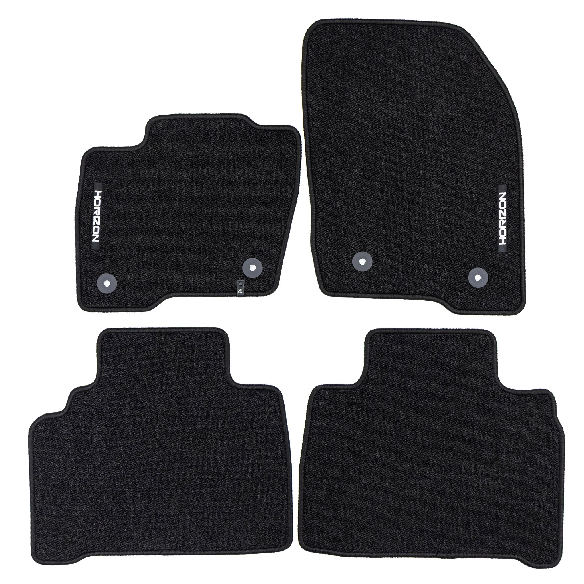 Velours Fußmatten für Ford Galaxy III 2015-2023 / S-Max II 2014-23 Schwarz 4 tlg
