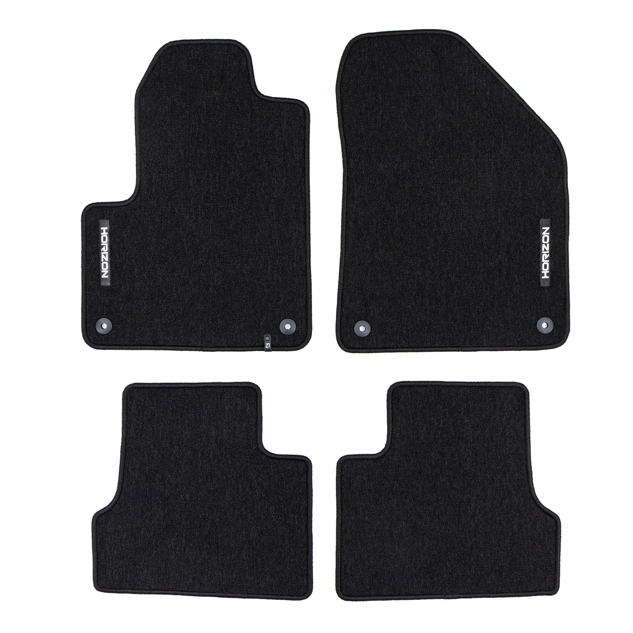 Velours Fußmatten für Jeep Cherokee V 2013-2023 Autoteppich Schwarz 4 teile