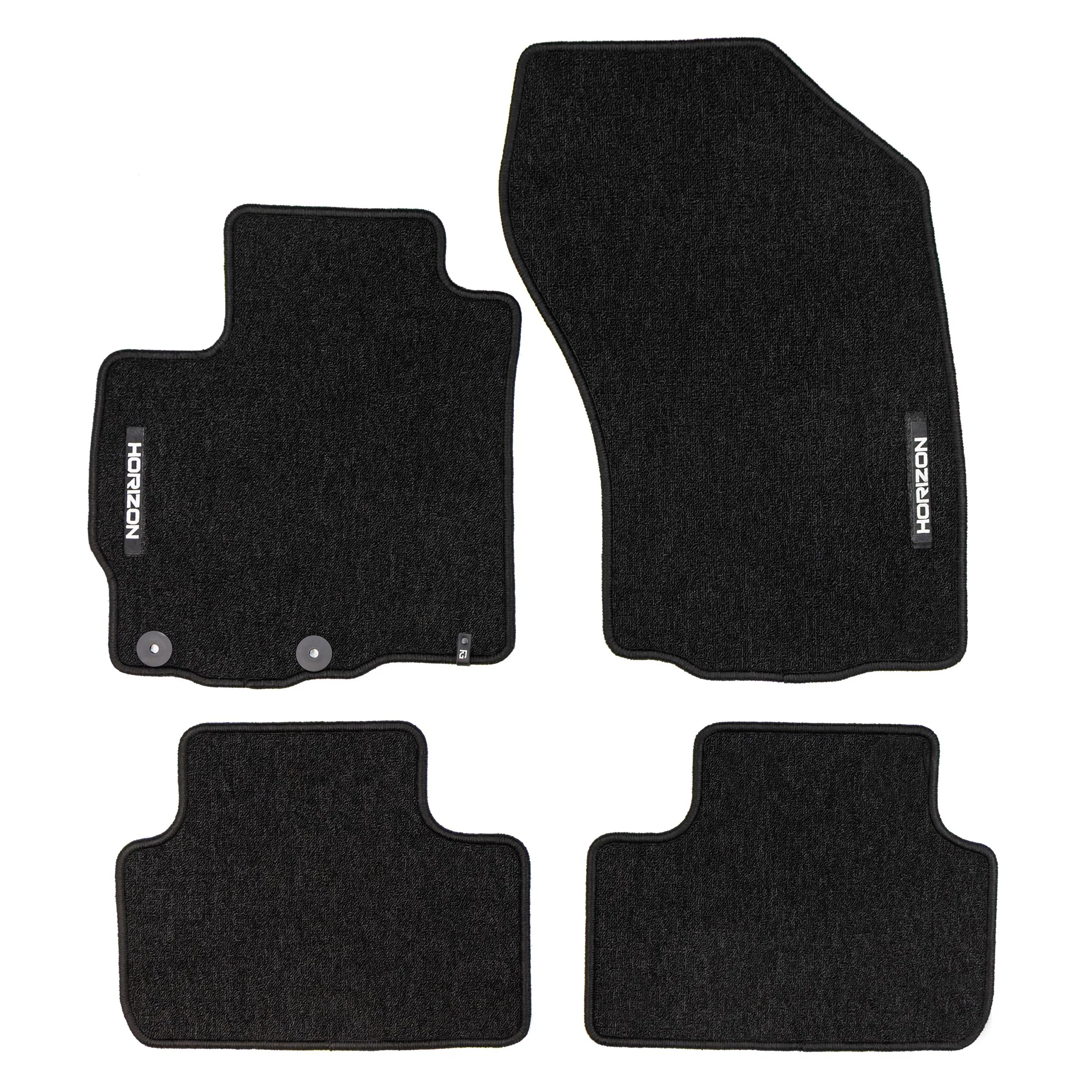 Velours Fußmatten für Mitsubishi ASX I 2010-2022 Autoteppich Schwarz 4 teile