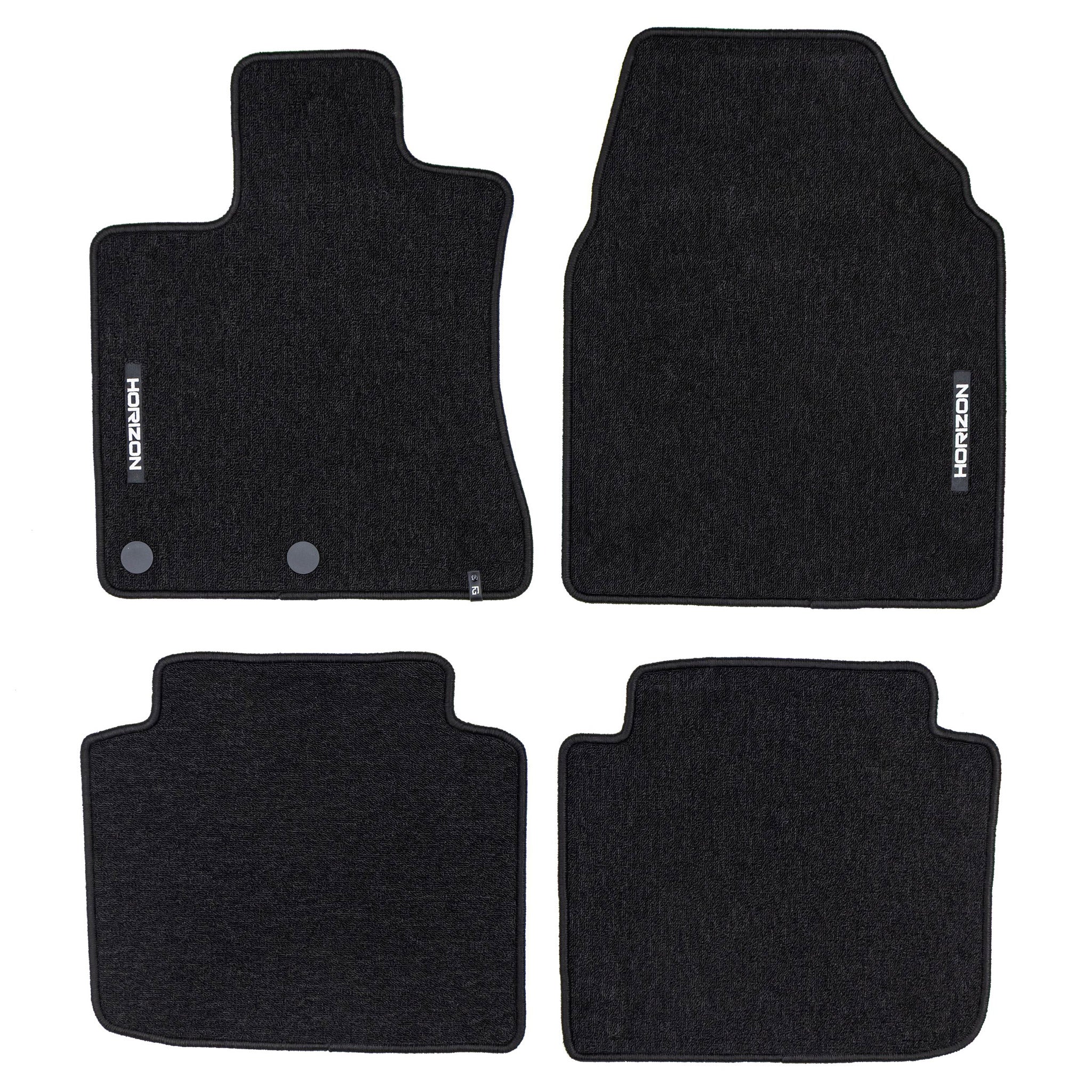 Velours Fußmatten für Nissan Qashqai+2 I 2006-2013 Autoteppich Schwarz 4 tlg