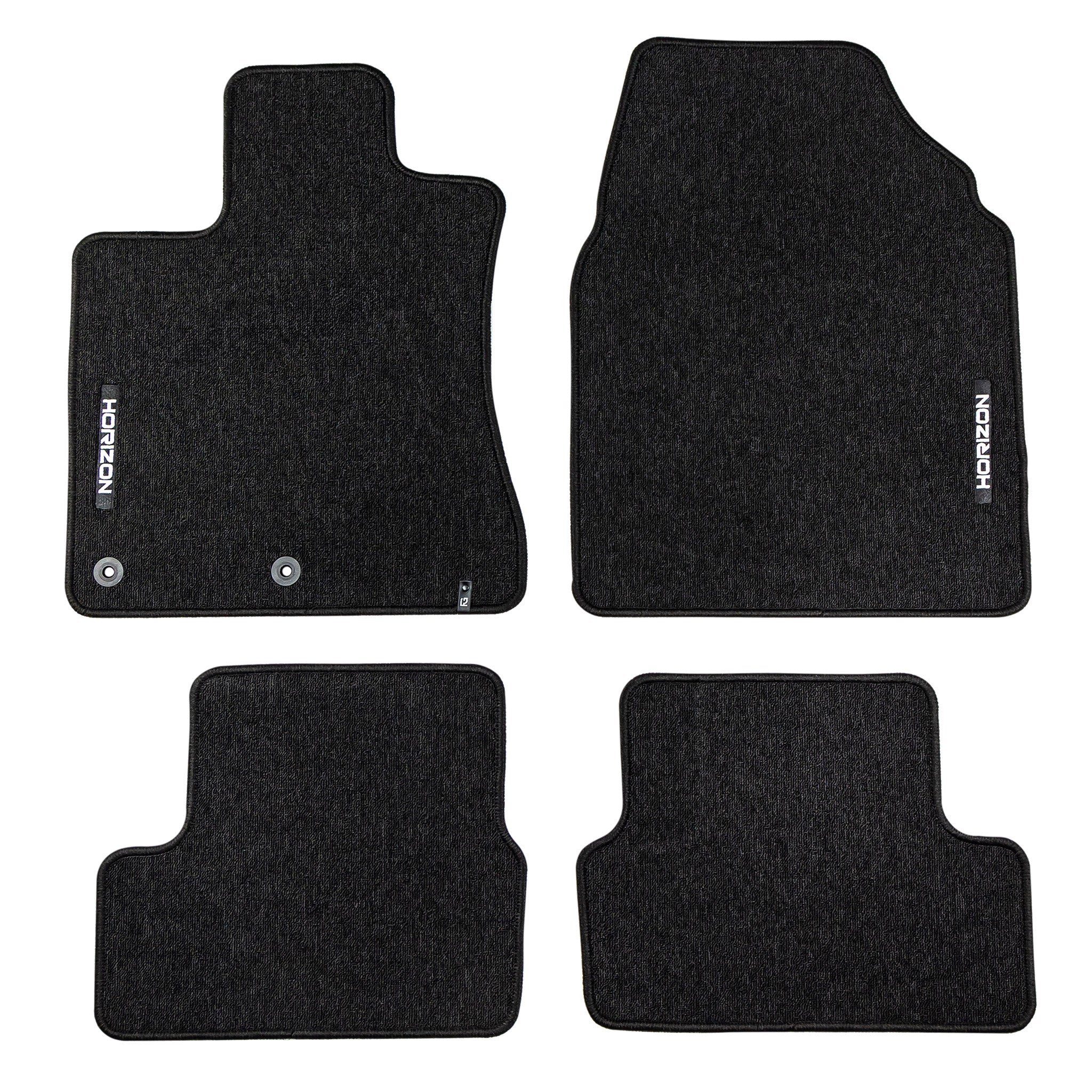 Velours Fußmatten für Nissan Qashqai I 2006-2013 Autoteppich Schwarz 4 Teile