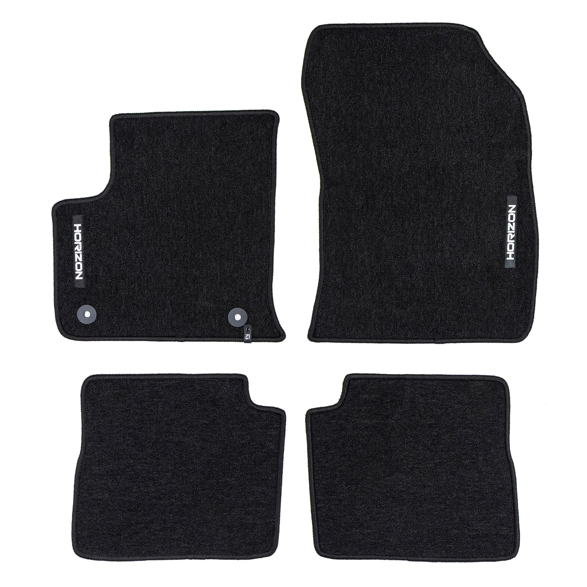 Velours Fußmatten für Peugeot e-2008 2019-26 Autoteppich Automatten Schwarz 4tlg