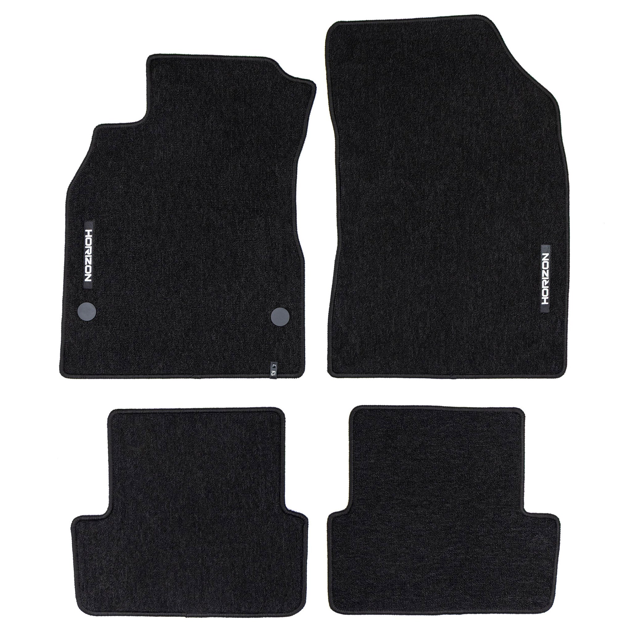 Velours Fußmatten für Renault Fluence 2009-2016 Autoteppich Schwarz 4 teile