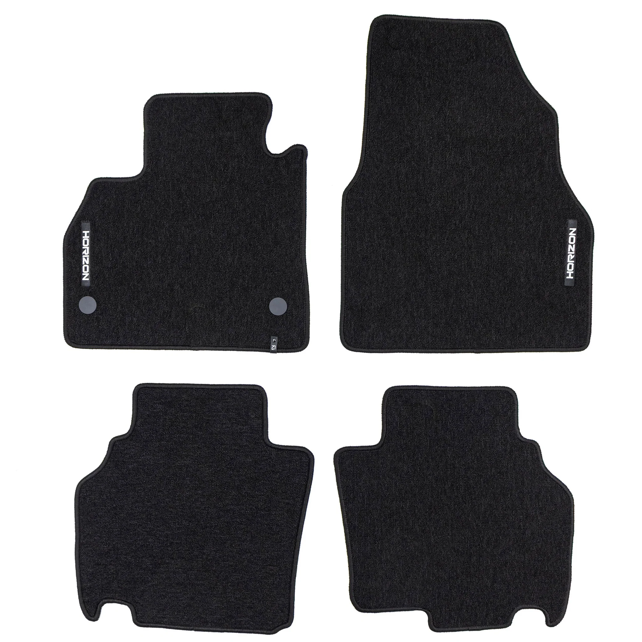 Velours Fußmatten für Renault Kangoo II 2007-2021 Autoteppich Schwarz 4 tlg