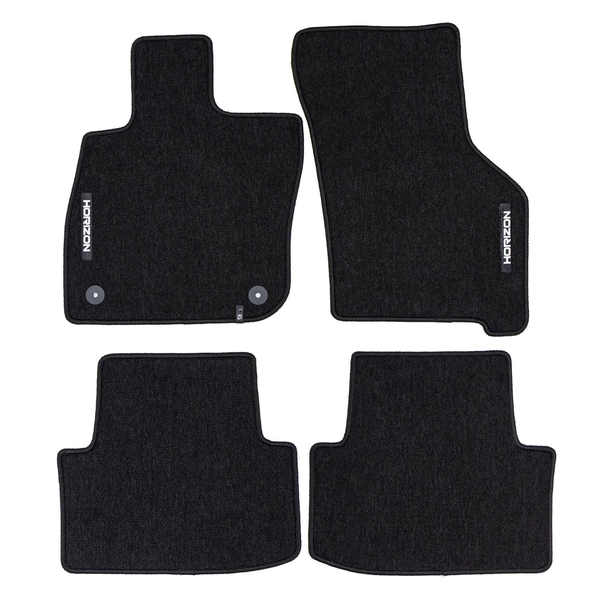 Velours Fußmatten für Seat Leon IV 2020-2026 Autoteppich Automatten Schwarz 4tlg
