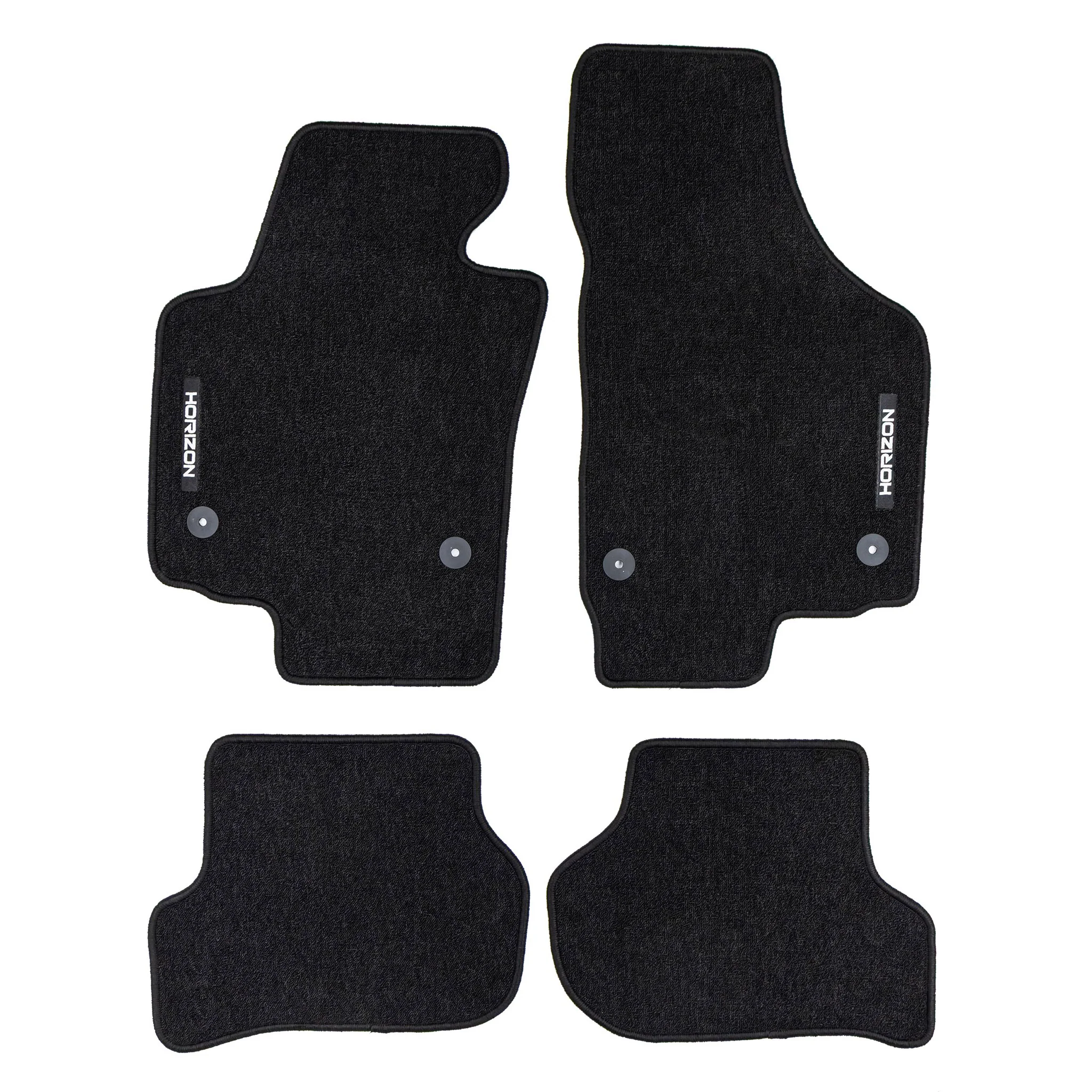 Velours Fußmatten für Seat Toledo III 2004-2009 Autoteppich Schwarz 4 teile