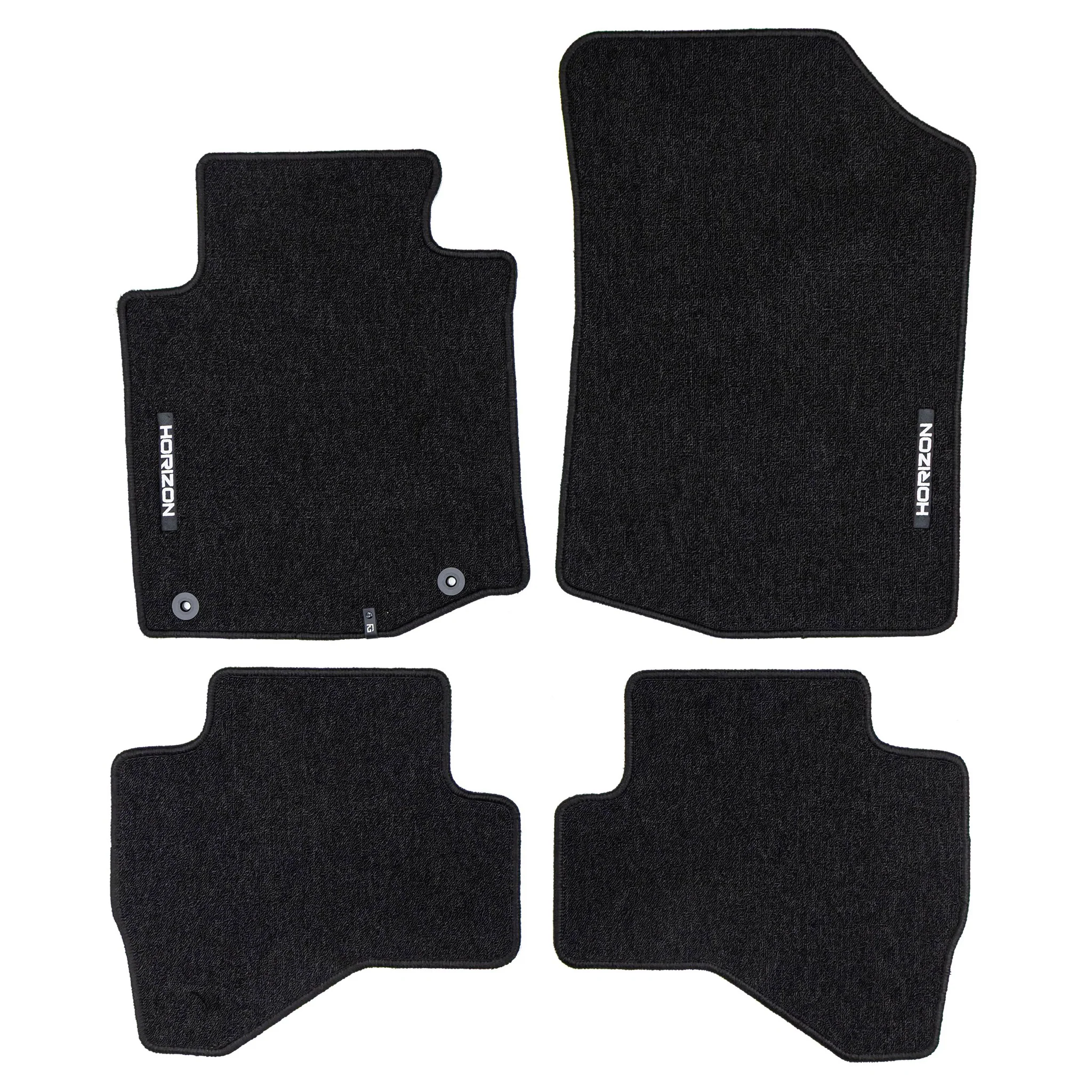Velours Fußmatten für Toyota Aygo I 2005-2010 Pre-FL Autoteppich Schwarz 4 tlg