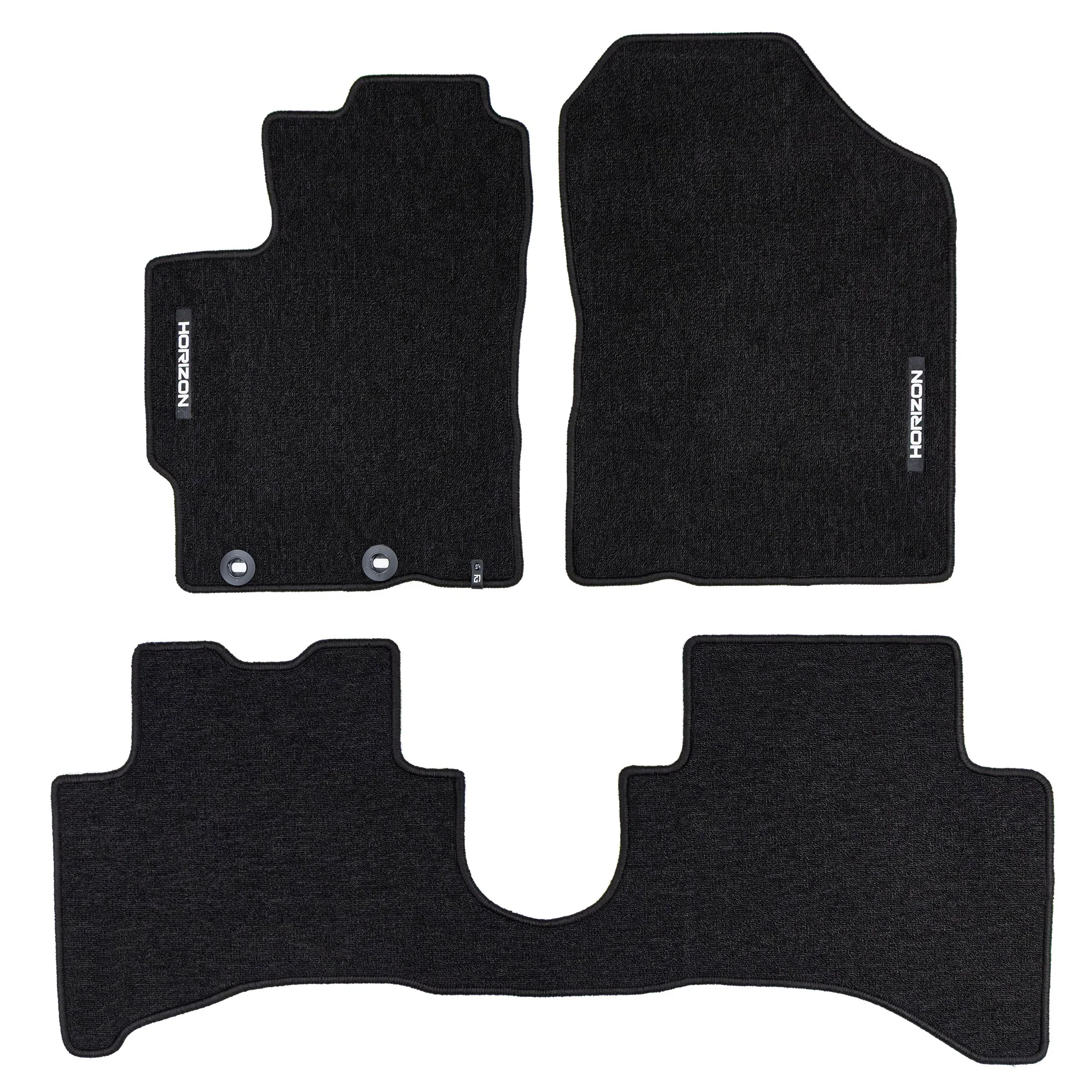 Velours Fußmatten für Toyota Yaris III Hybrid Schrägheck 2011-2020 Schwarz 3 tlg