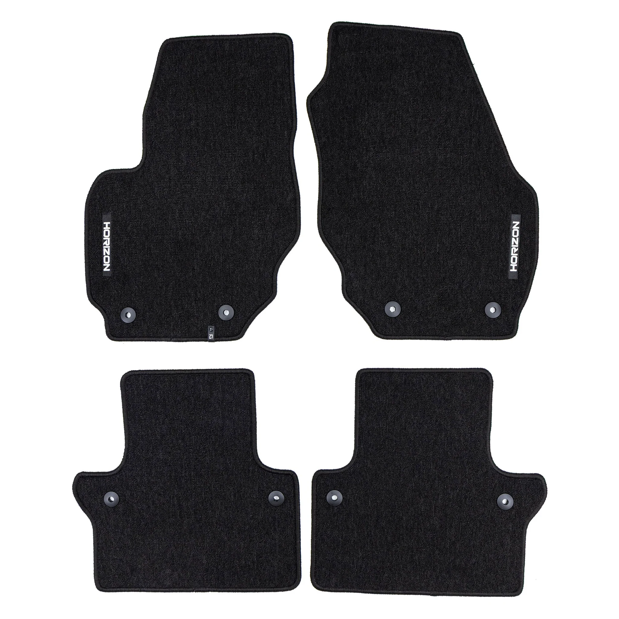 Velours Fußmatten für Volvo S80 II 2006-2016 Autoteppich Automatten Schwarz 4tlg