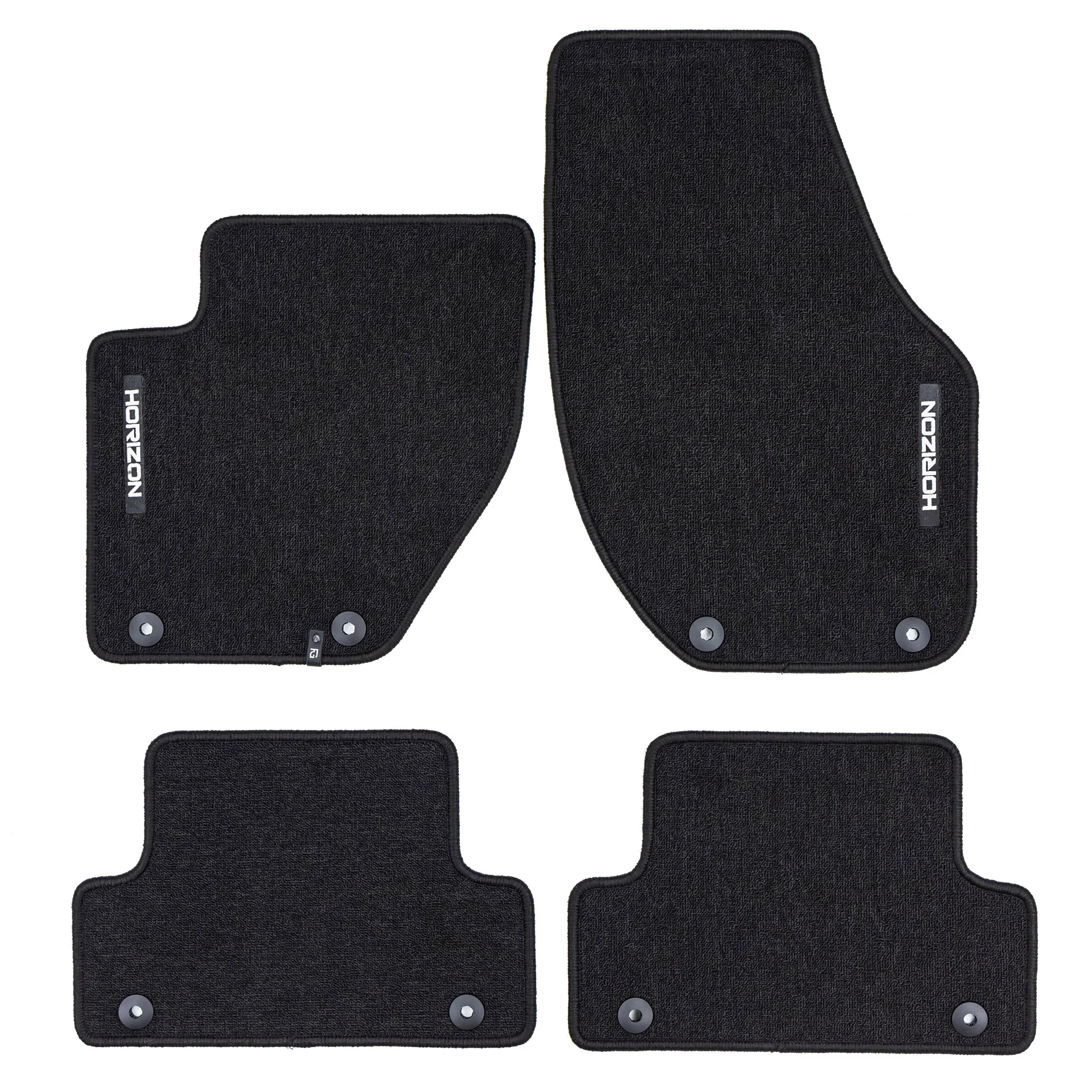 Velours Fußmatten für Volvo V40 II 2012-2019 Autoteppich Automatten Schwarz 4tlg