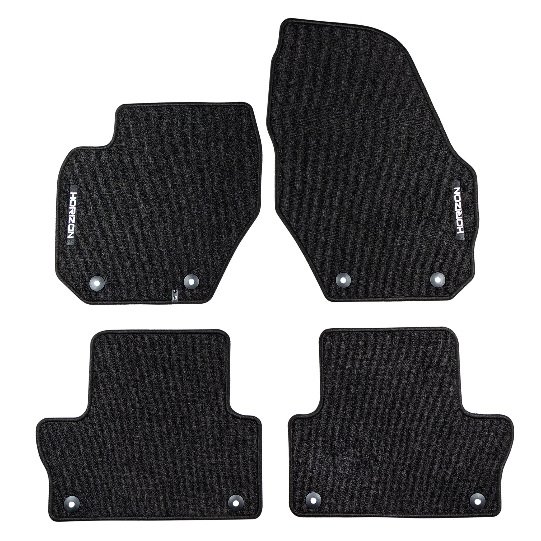 Velours Fußmatten für Volvo XC60 I 2008-2014 Pre-FL Autoteppich Schwarz 4 tlg