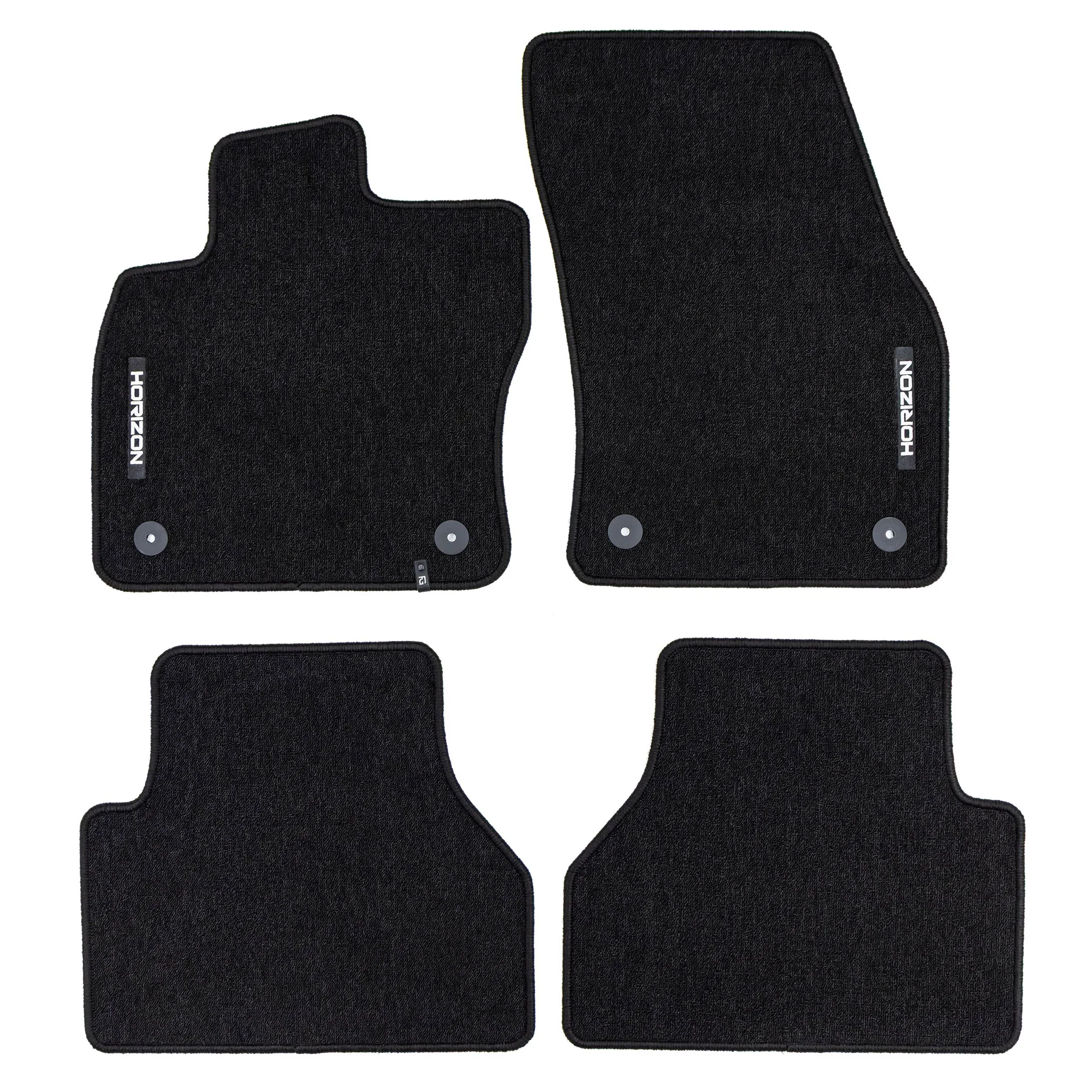 Velours Fußmatten für VW Caddy IV 2020-2026 Autoteppich Automatten Schwarz 4 tlg