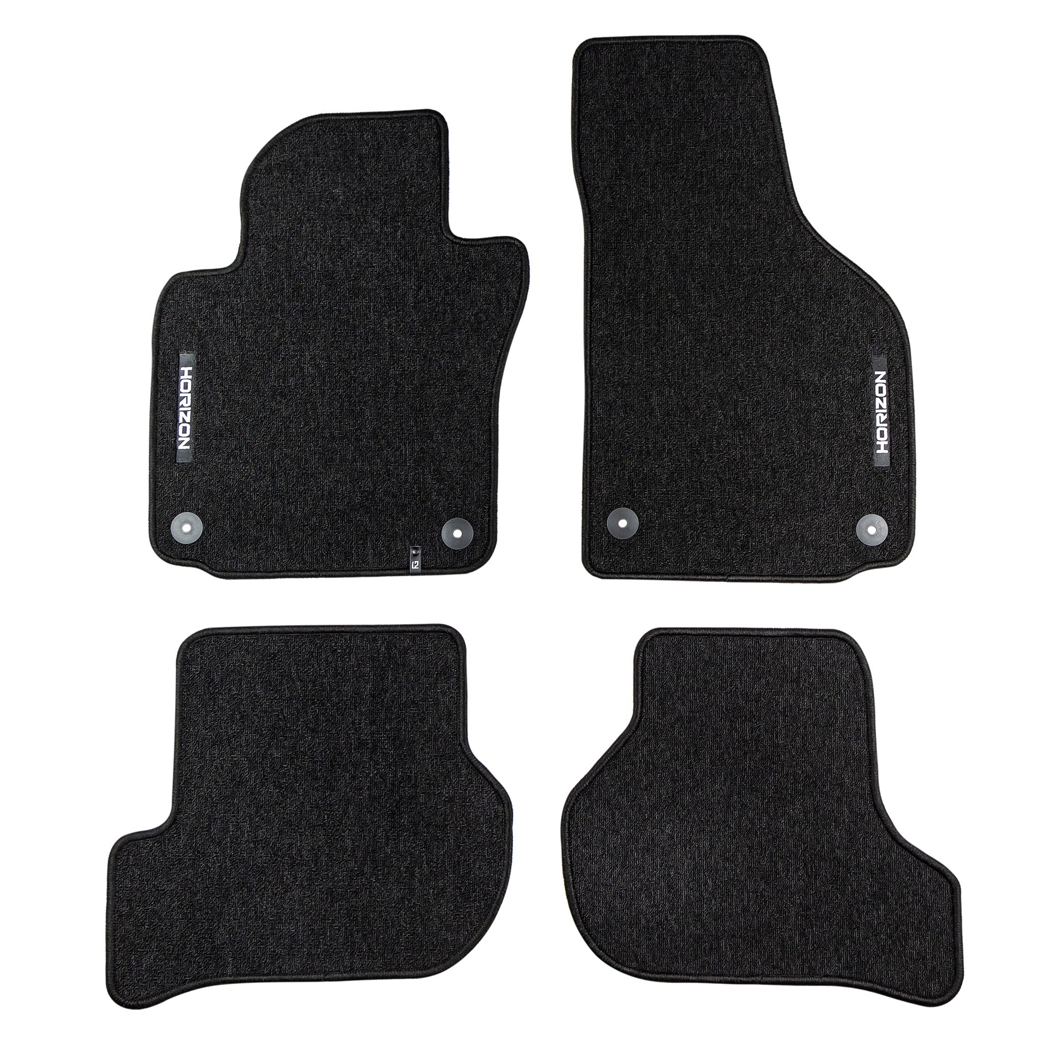 Velours Fußmatten für VW Scirocco III 2008-2017 Autoteppich Schwarz 4 teile