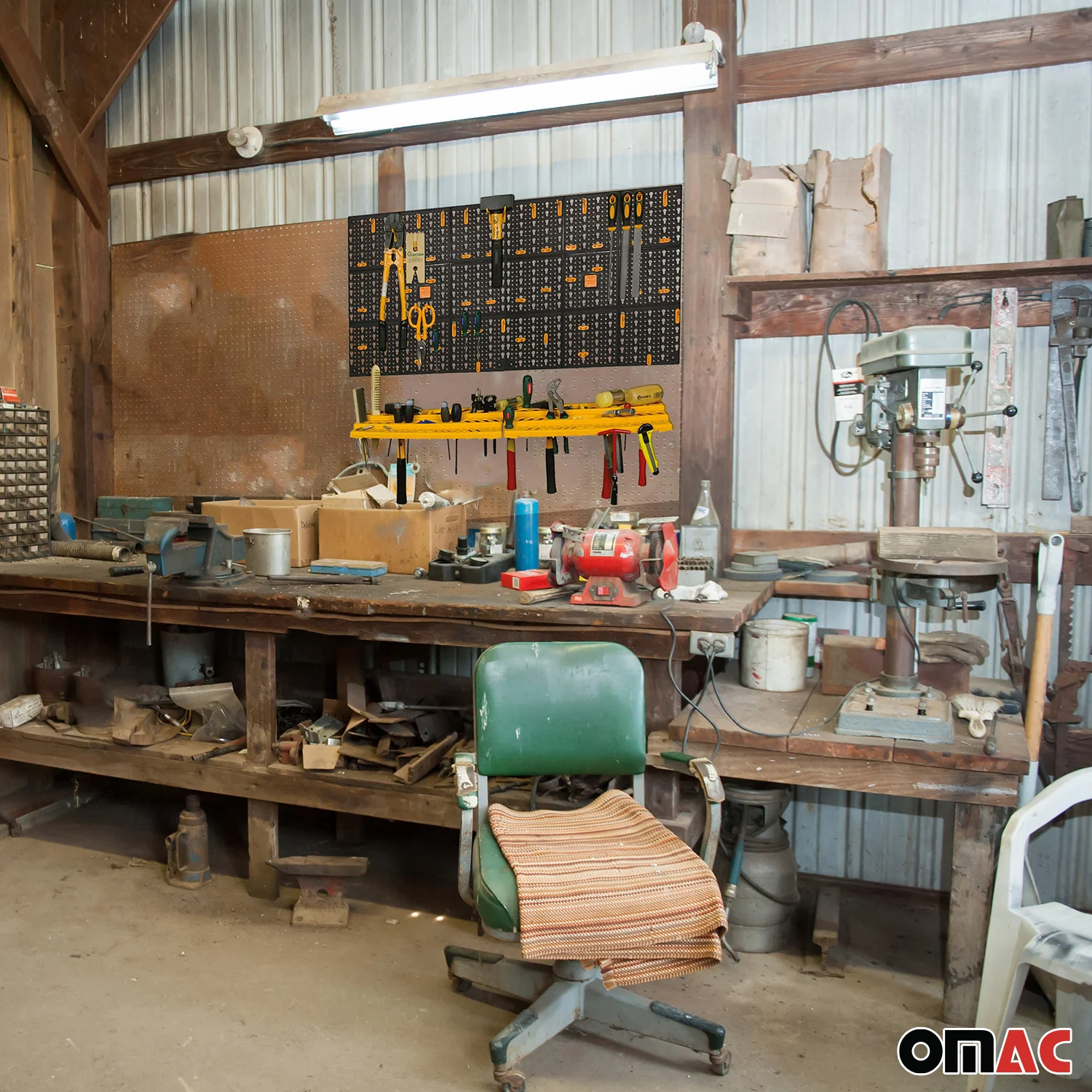 Werkstattwand Werkzeughalter Lochwand 2 Wandplatten 2 Ablagen 50 Haken Set - Image 4