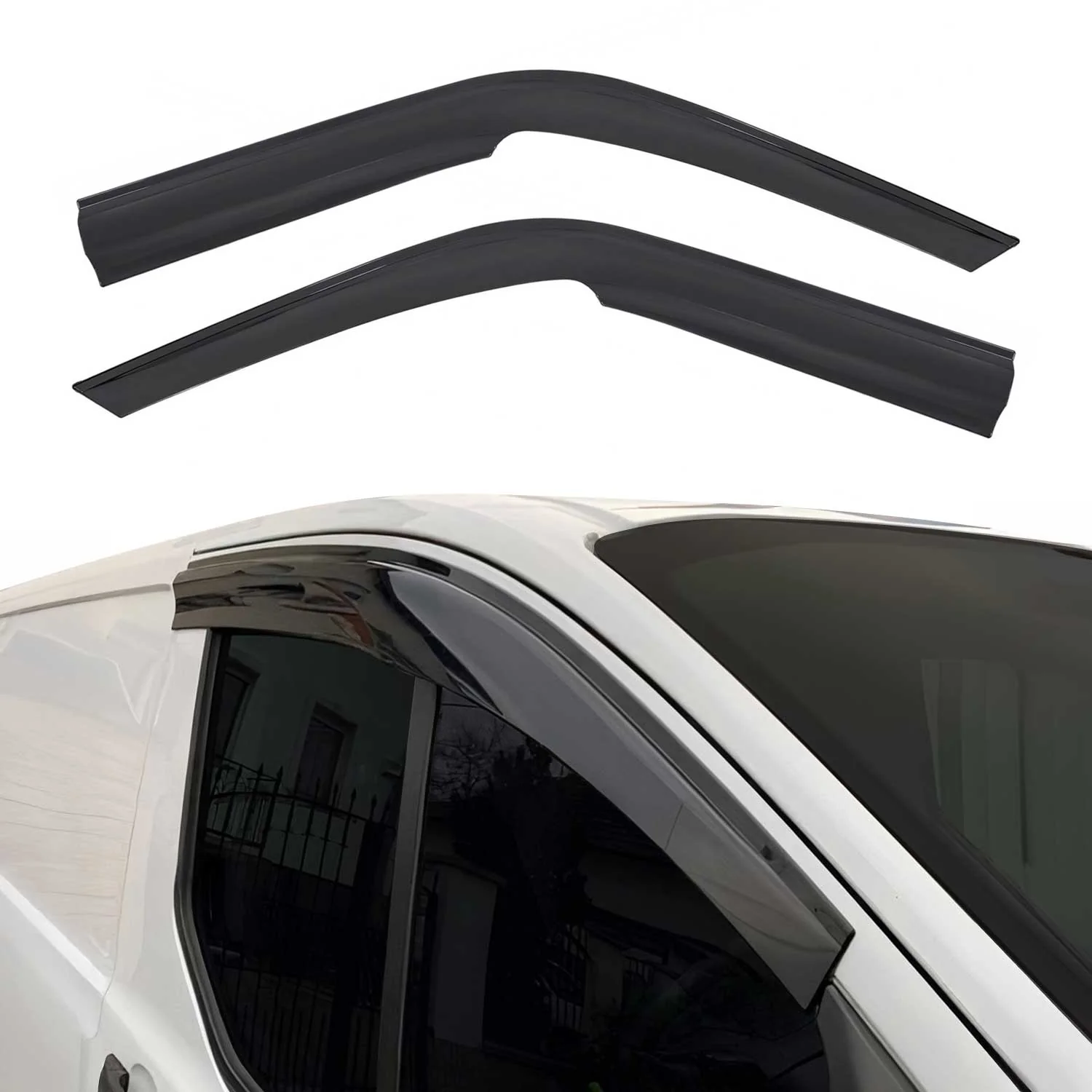 Windabweiser Regenabweiser für Fiat Ducato 2006-2014 Kunststoff Schwarz 2x