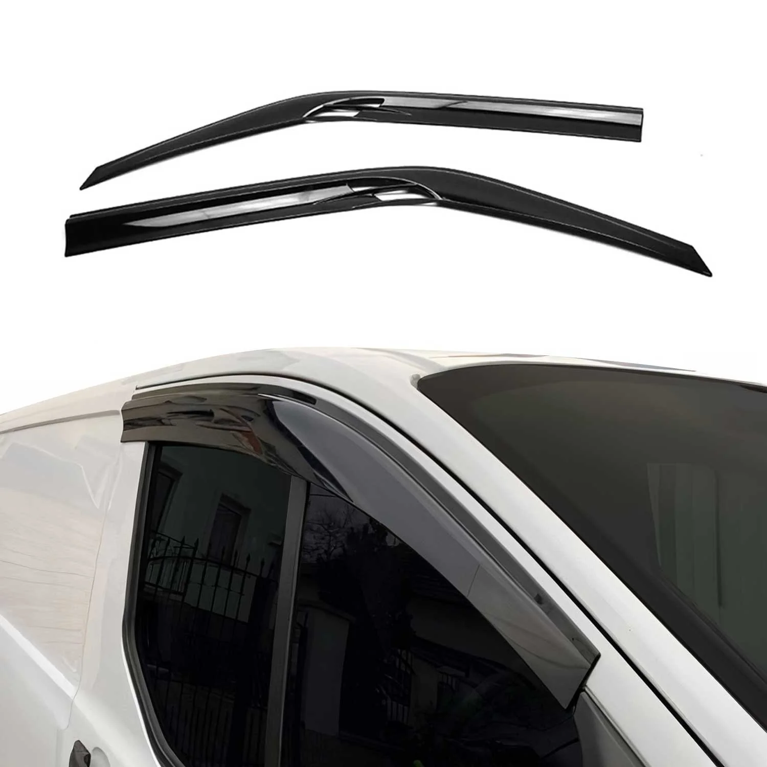 2x Windabweiser Regenabweiser für Mercedes Sprinter W906 2006-2018 Acryl Dunkel